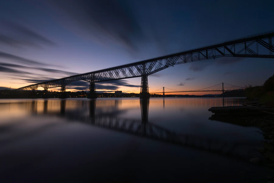 The Walkway Over the Hudson at low light, Poughkeepsie