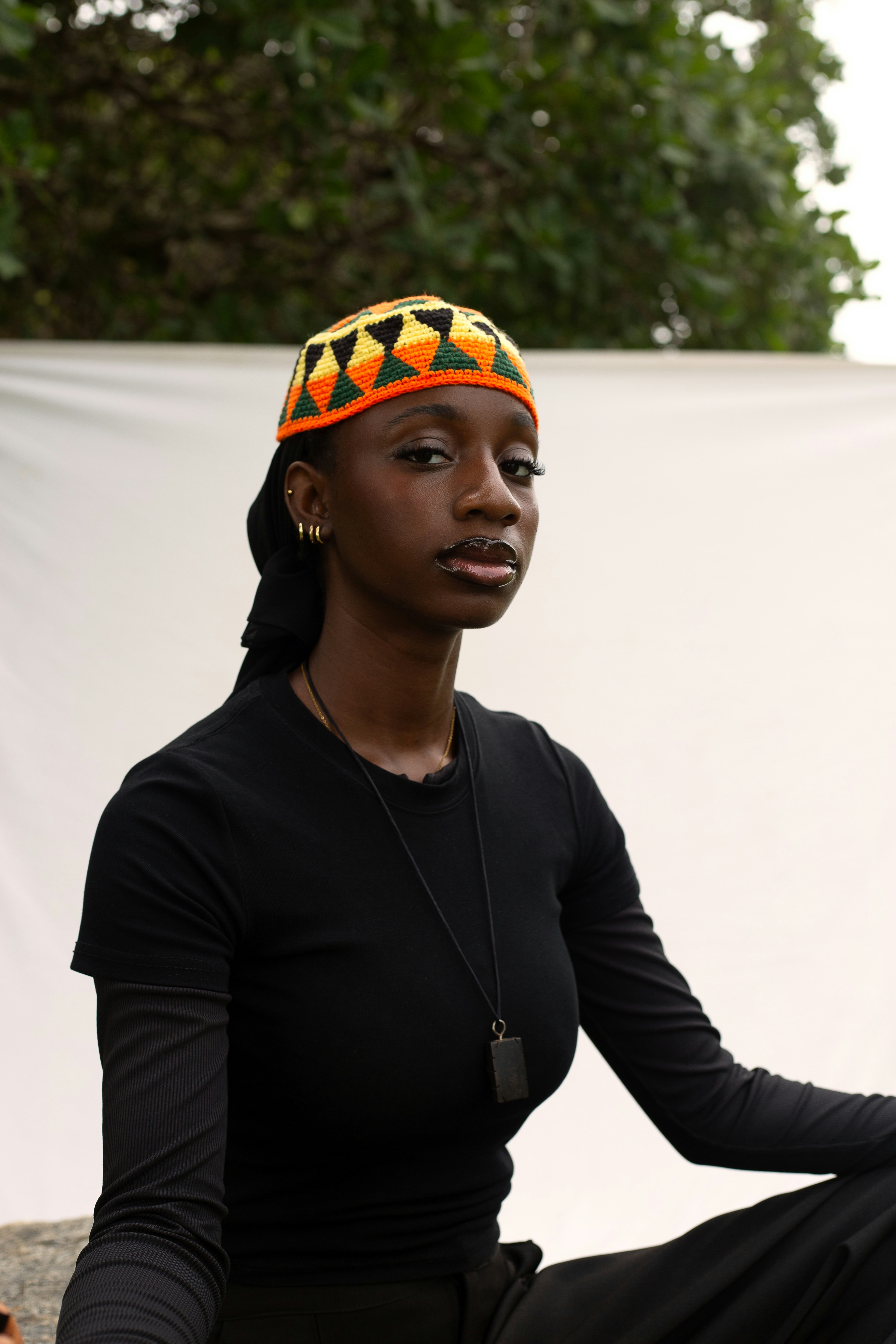 Woman wearing colorful crocheted cap - Free Photo on Unsplash