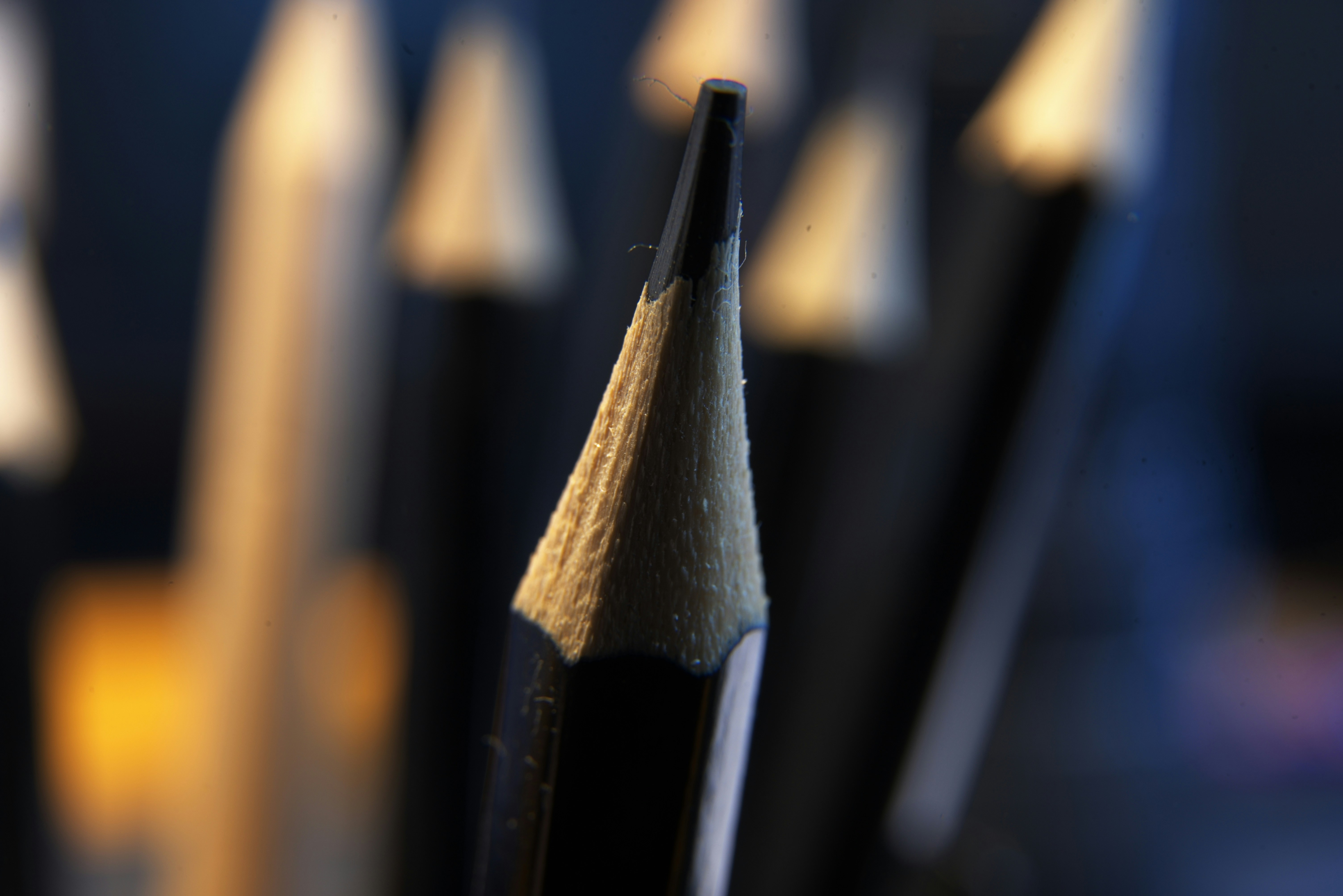 Representative hb pencils with eraser tip photography