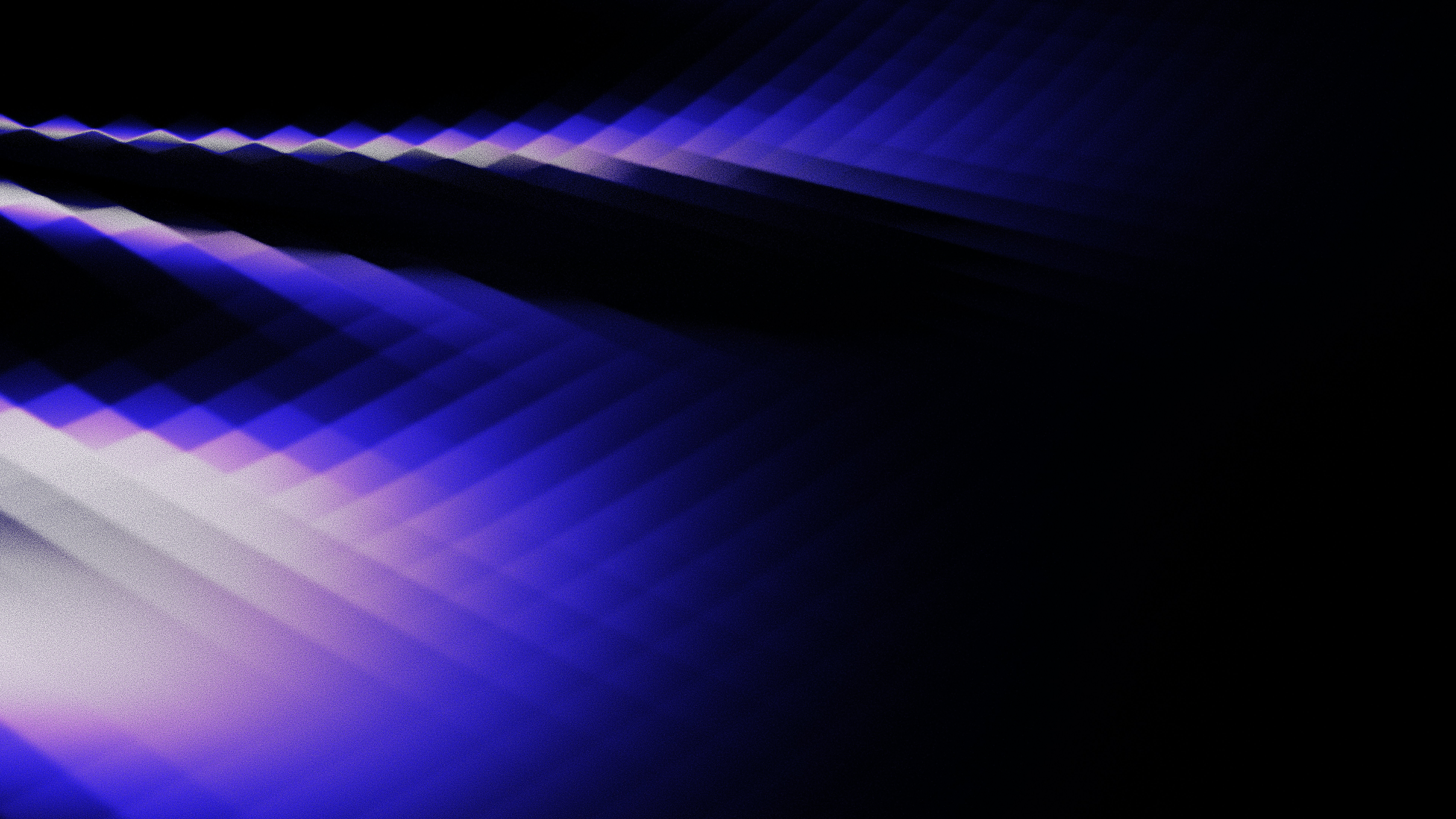 Abstract diagonal bands of light in shades of deep blue and white