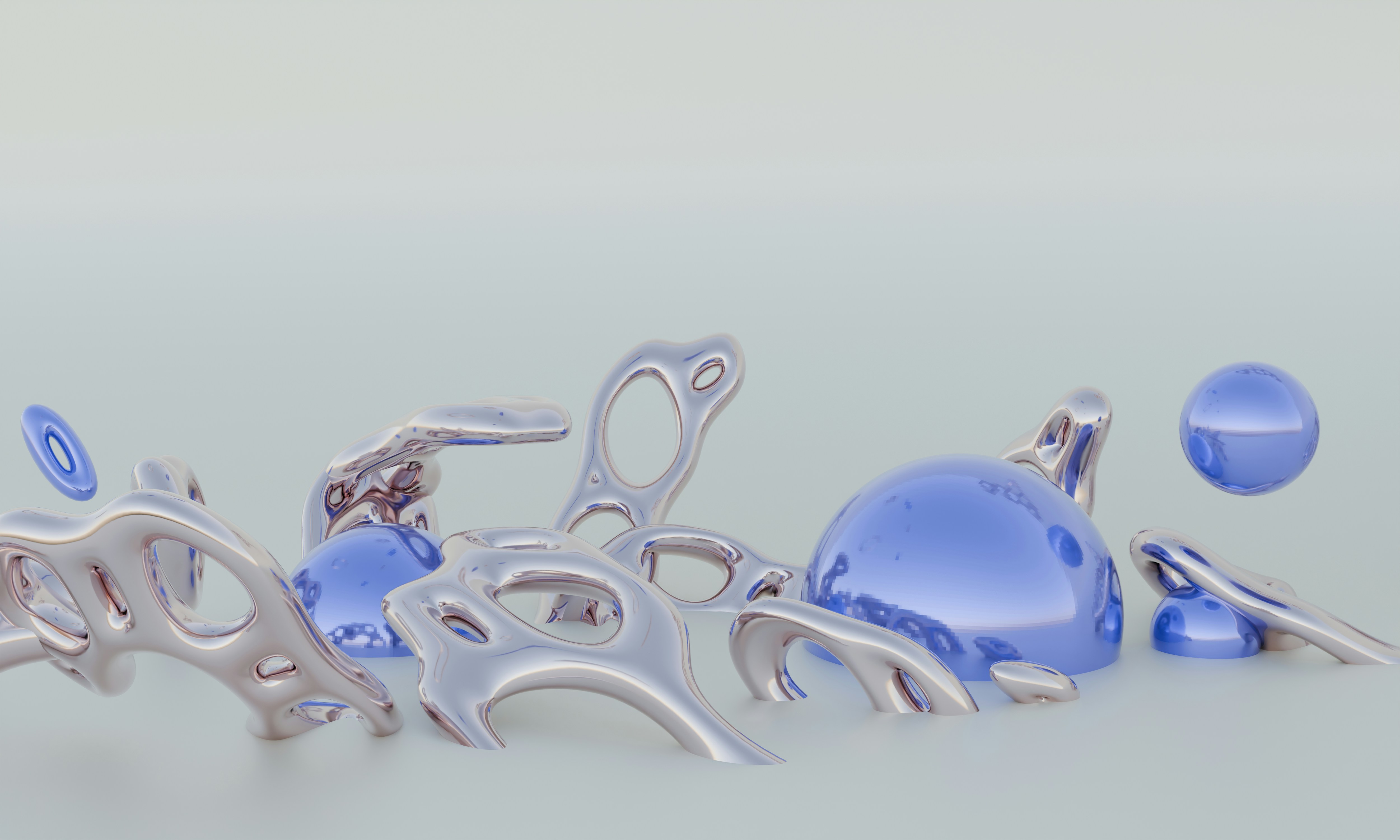 Abstract chrome and blue spheres - Free Photo on Unsplash
