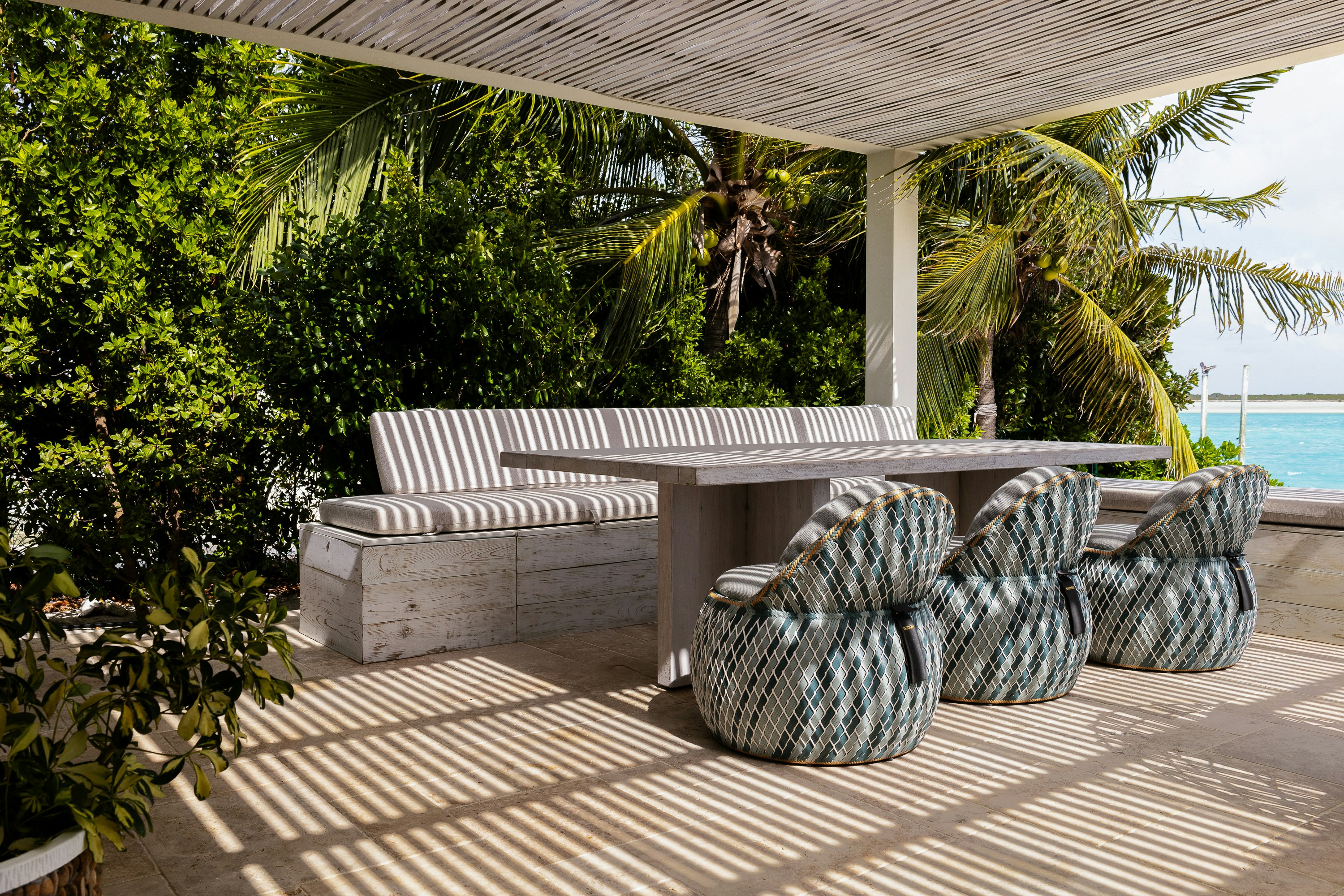 beachfront villa terrace