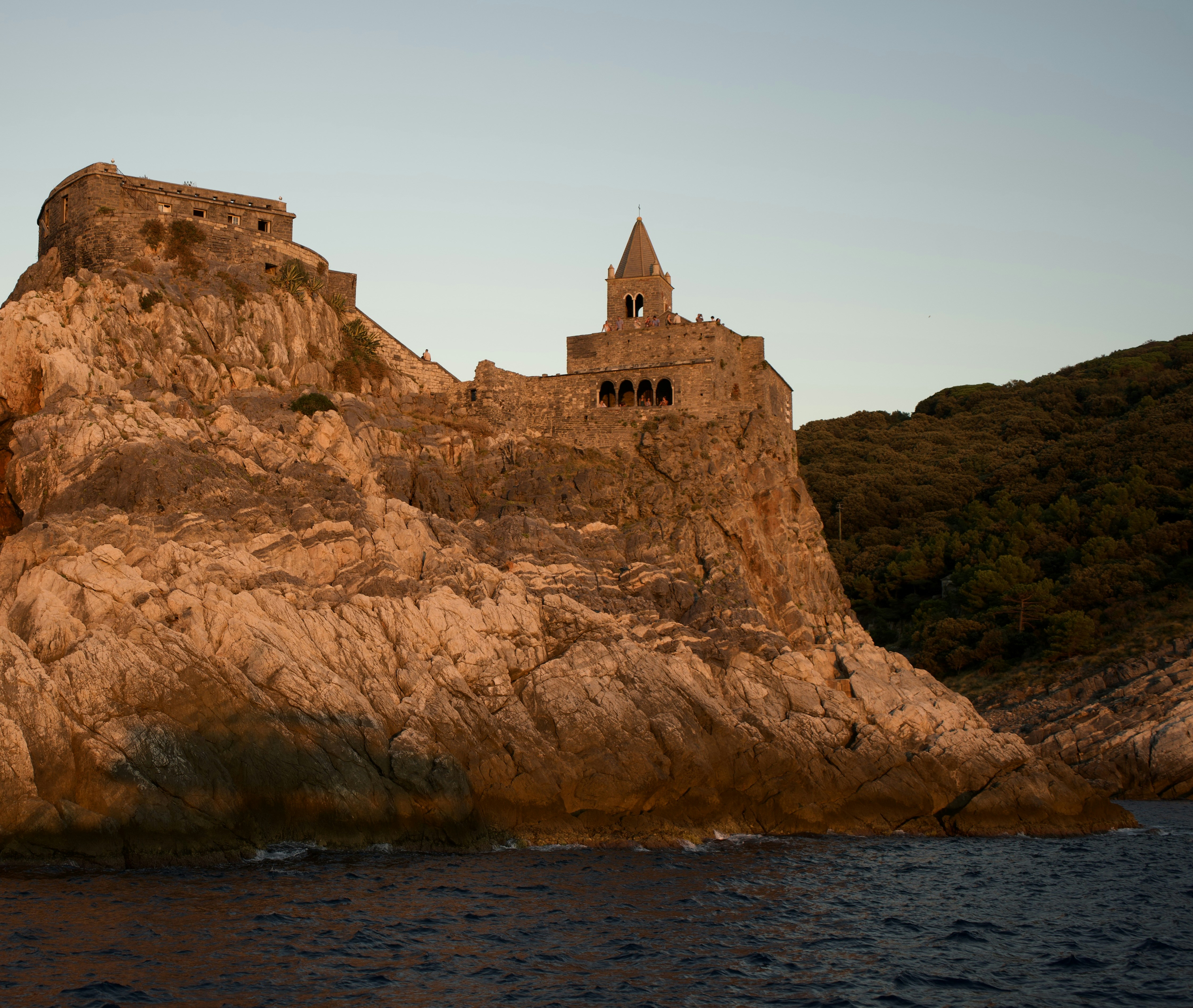 The Church of St. Peter on a rocky cliff above the sea in Portovenere