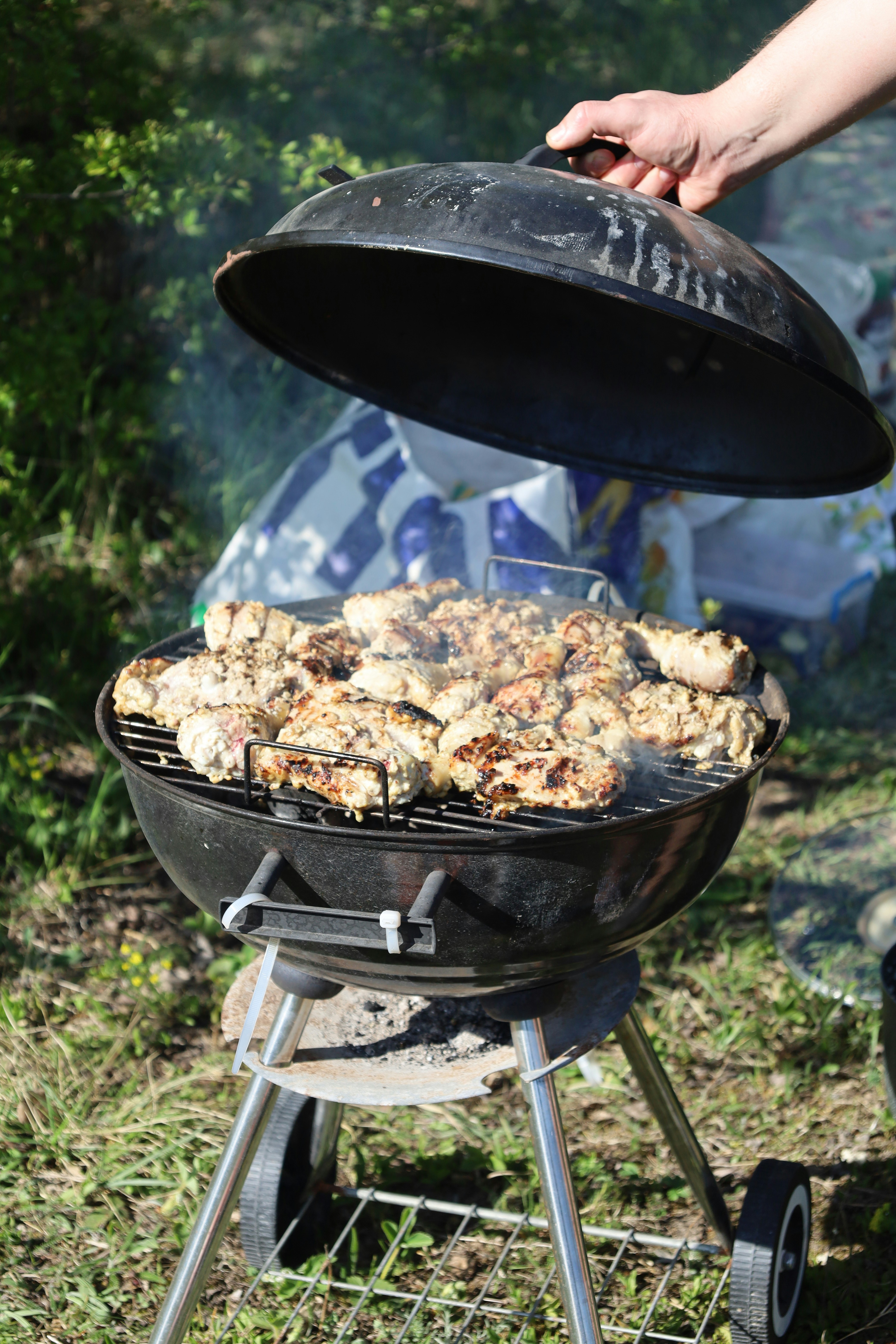 Chicken cooking on charcoal grill - Free Photo on Unsplash