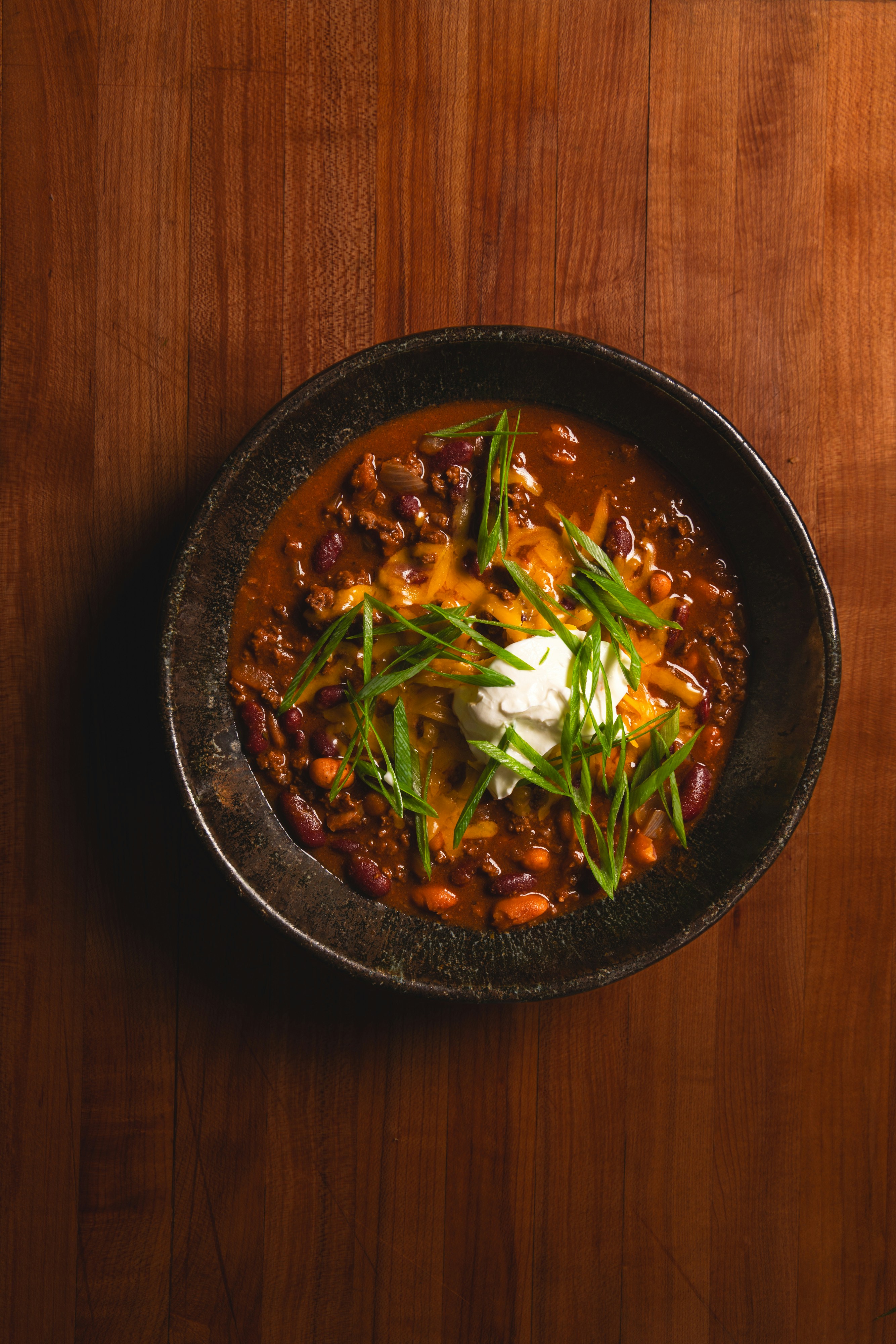 A bowl of chilli con carne