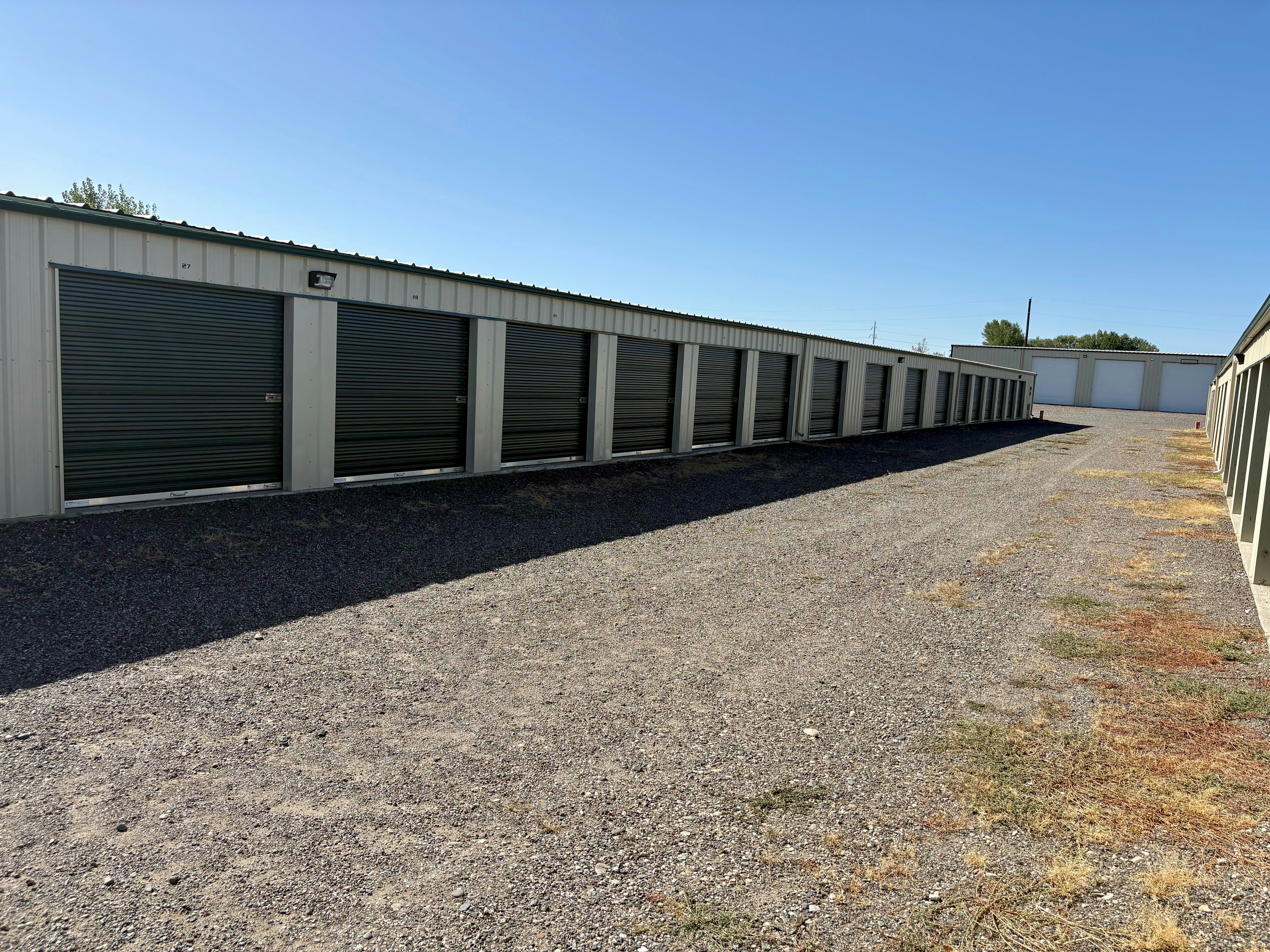Row of self-storage units