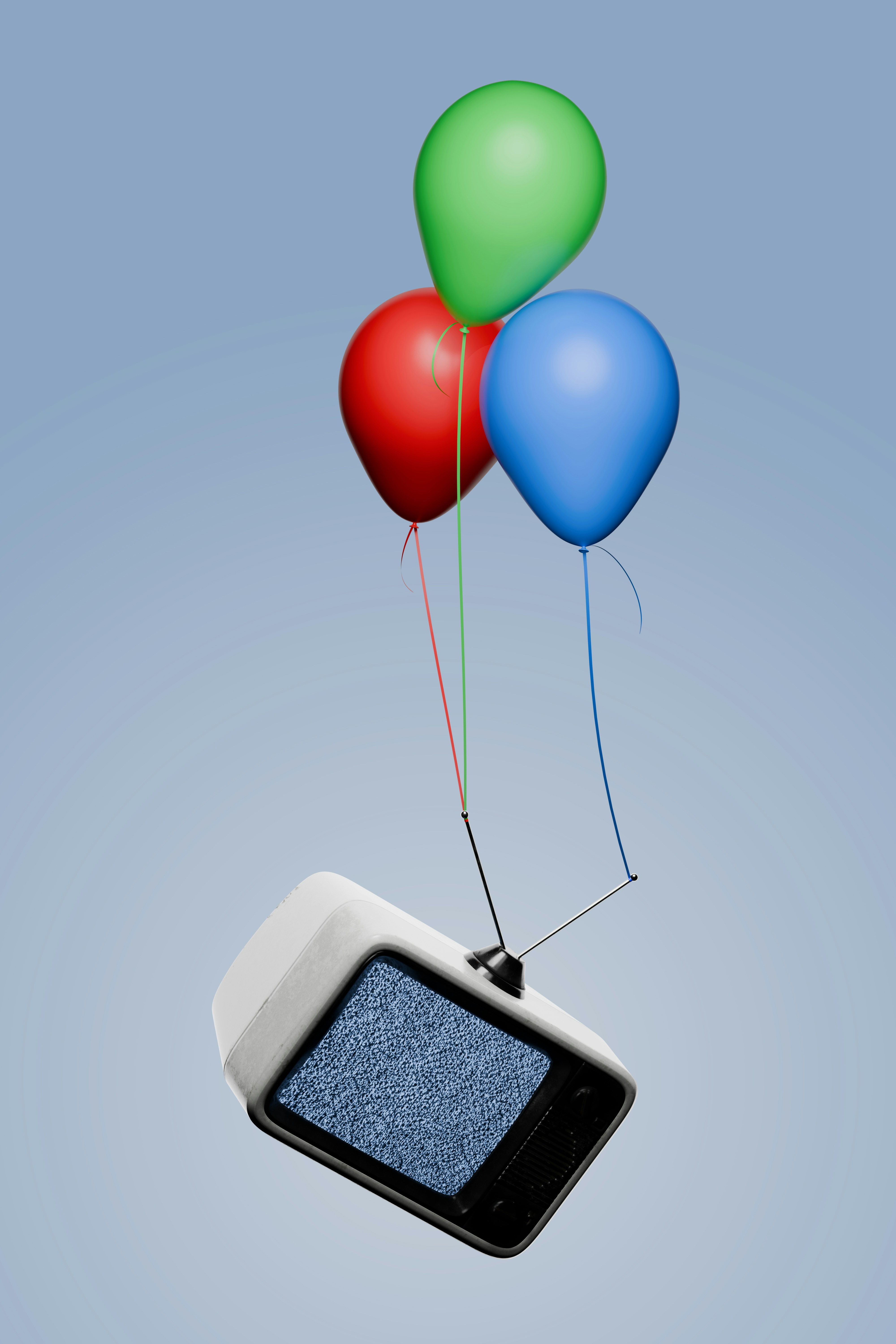 Vintage television floating with colorful balloons - Free Photo on Unsplash