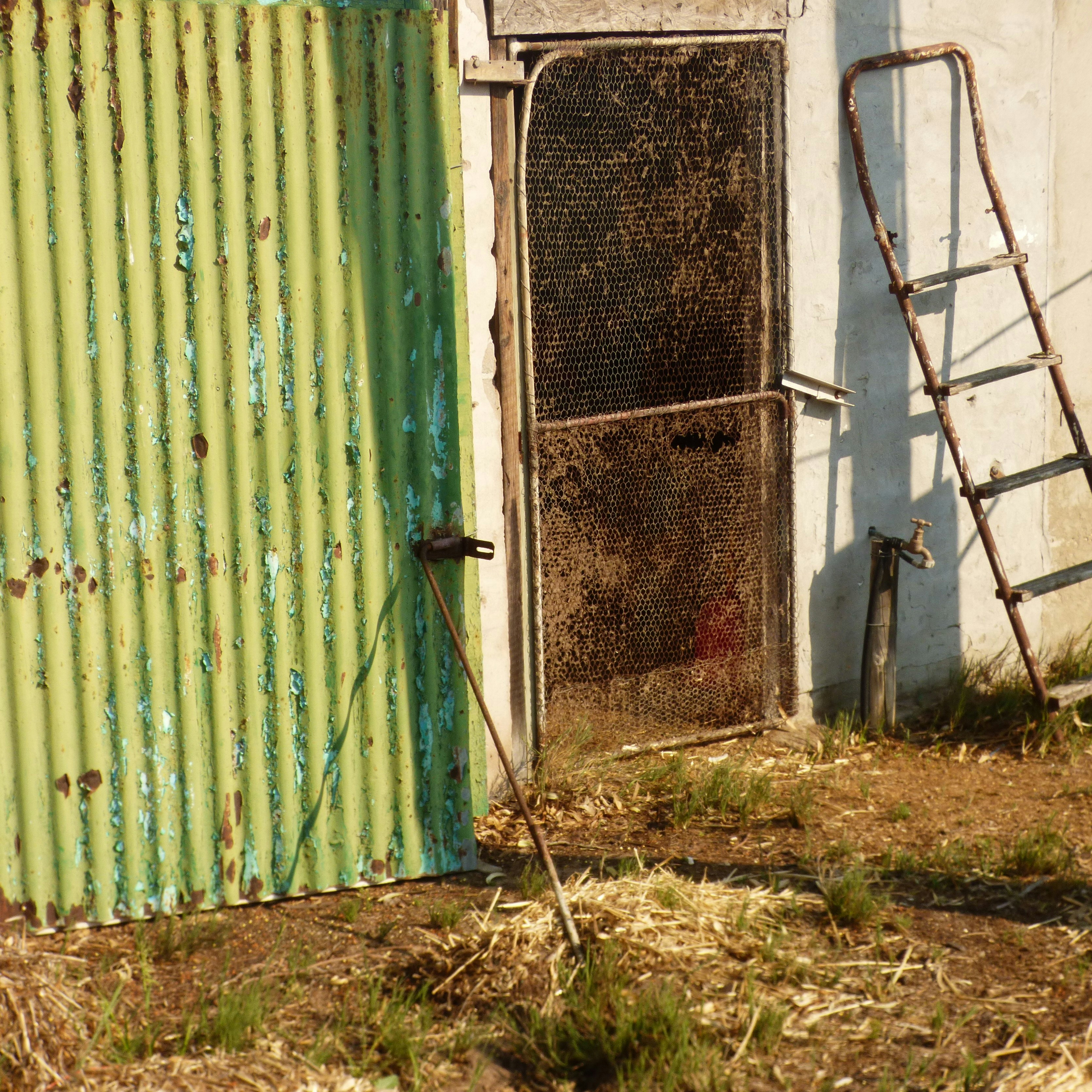 Corrugated metal wall and wire door - Free Photo on Unsplash