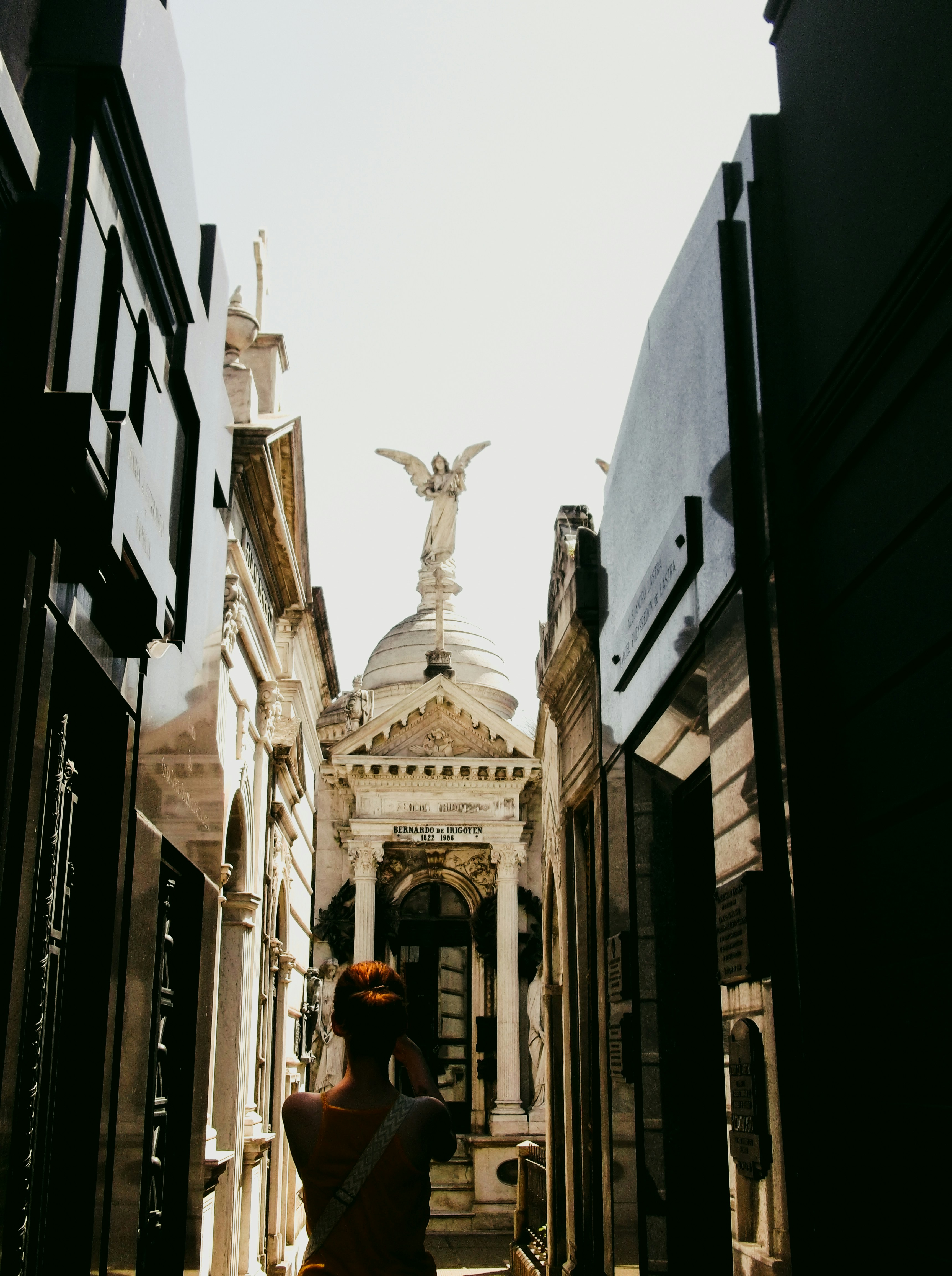A path between the mausoleums of Recoleta Cemetery
