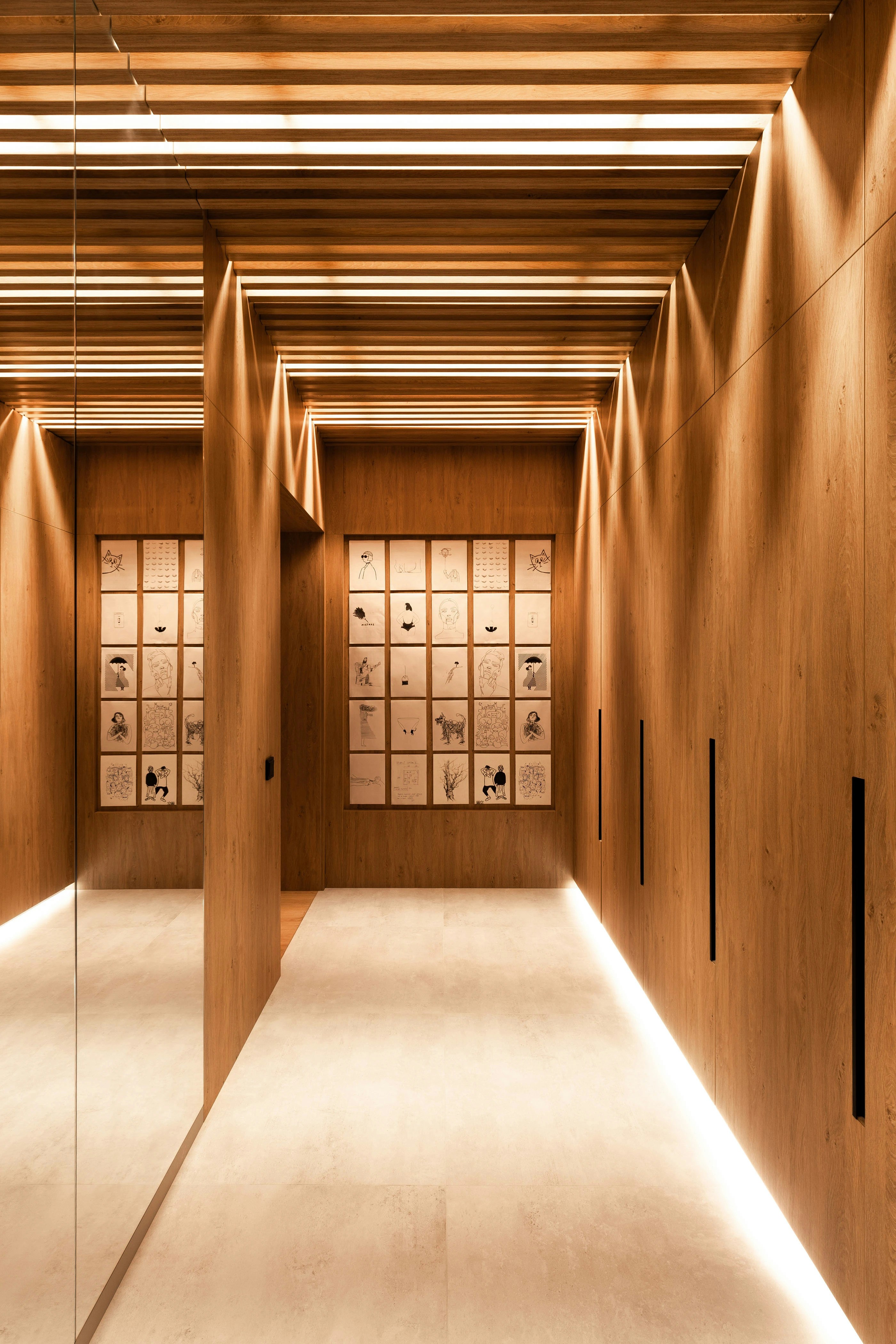 modern hallway lighting, wallpaper, How to Organize Hallway with Lighting Fixtures 5