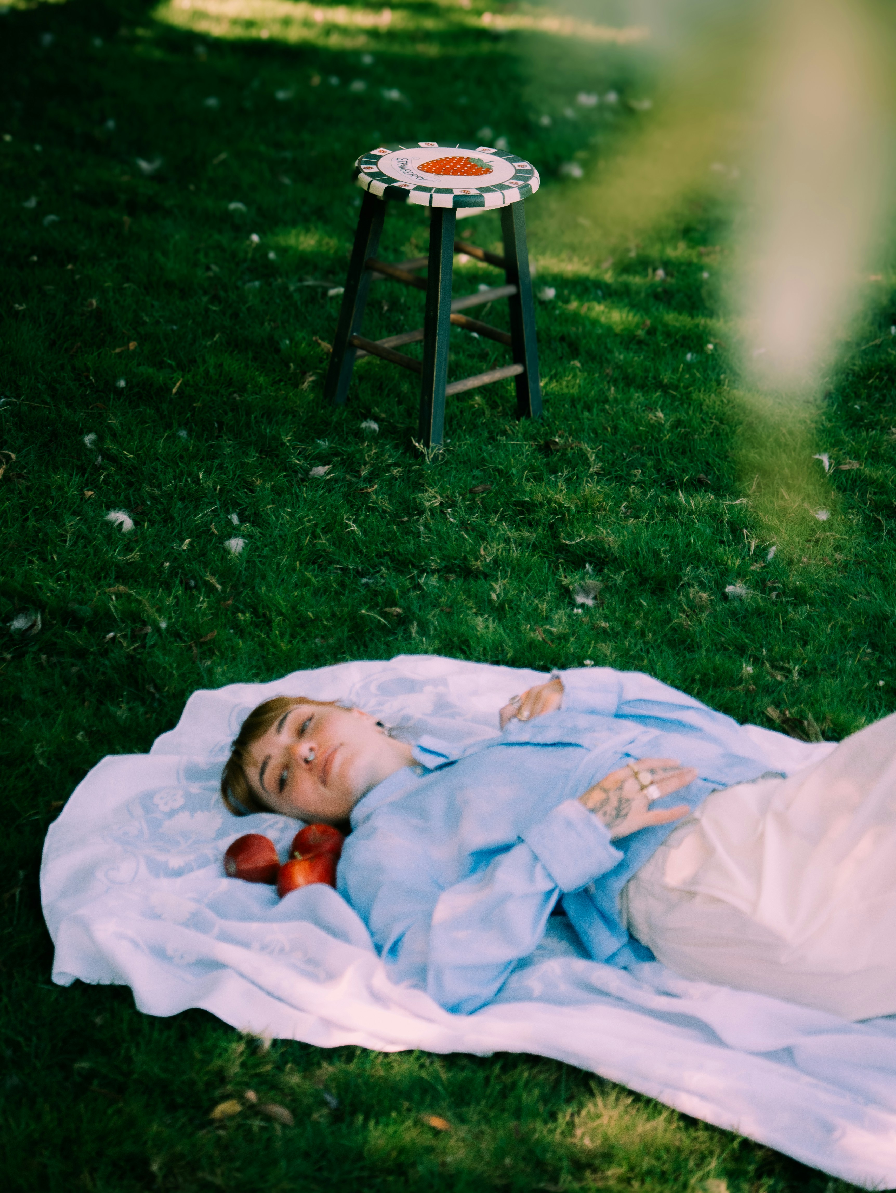 Person lying on blanket with apples - Free Photo on Unsplash