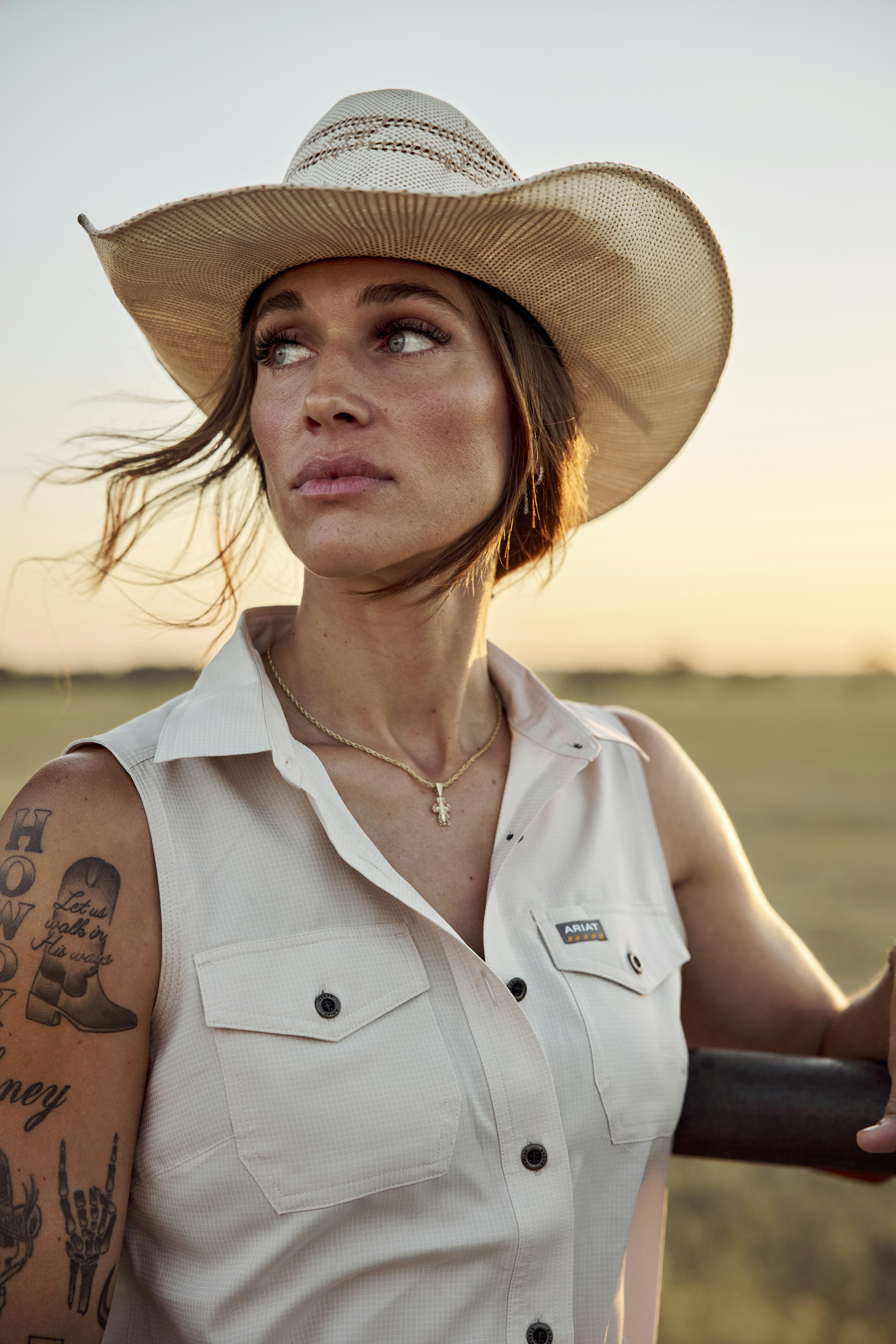 Woman in a cowboy hat