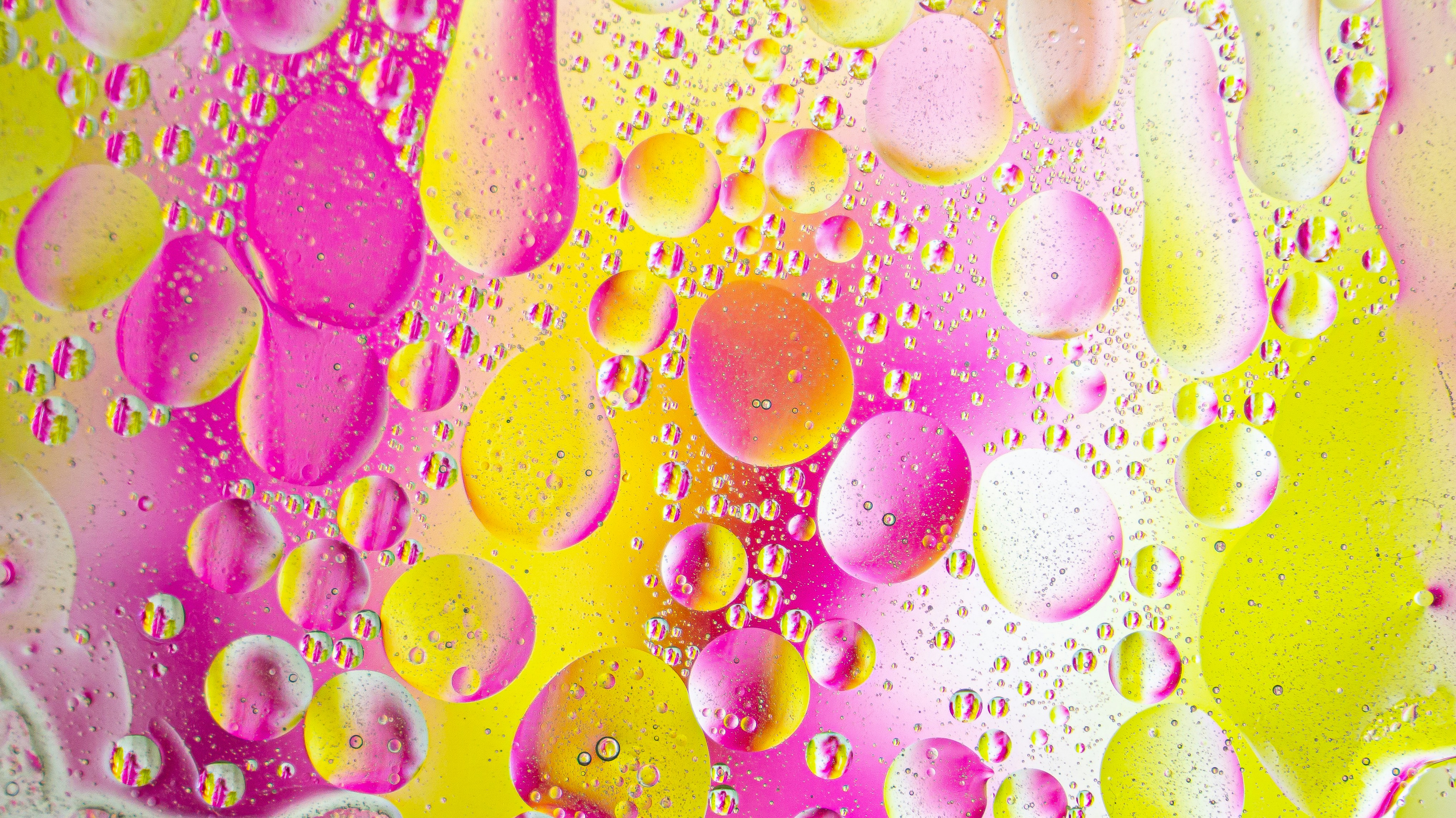 Pink and yellow oil droplets - Free Photo on Unsplash