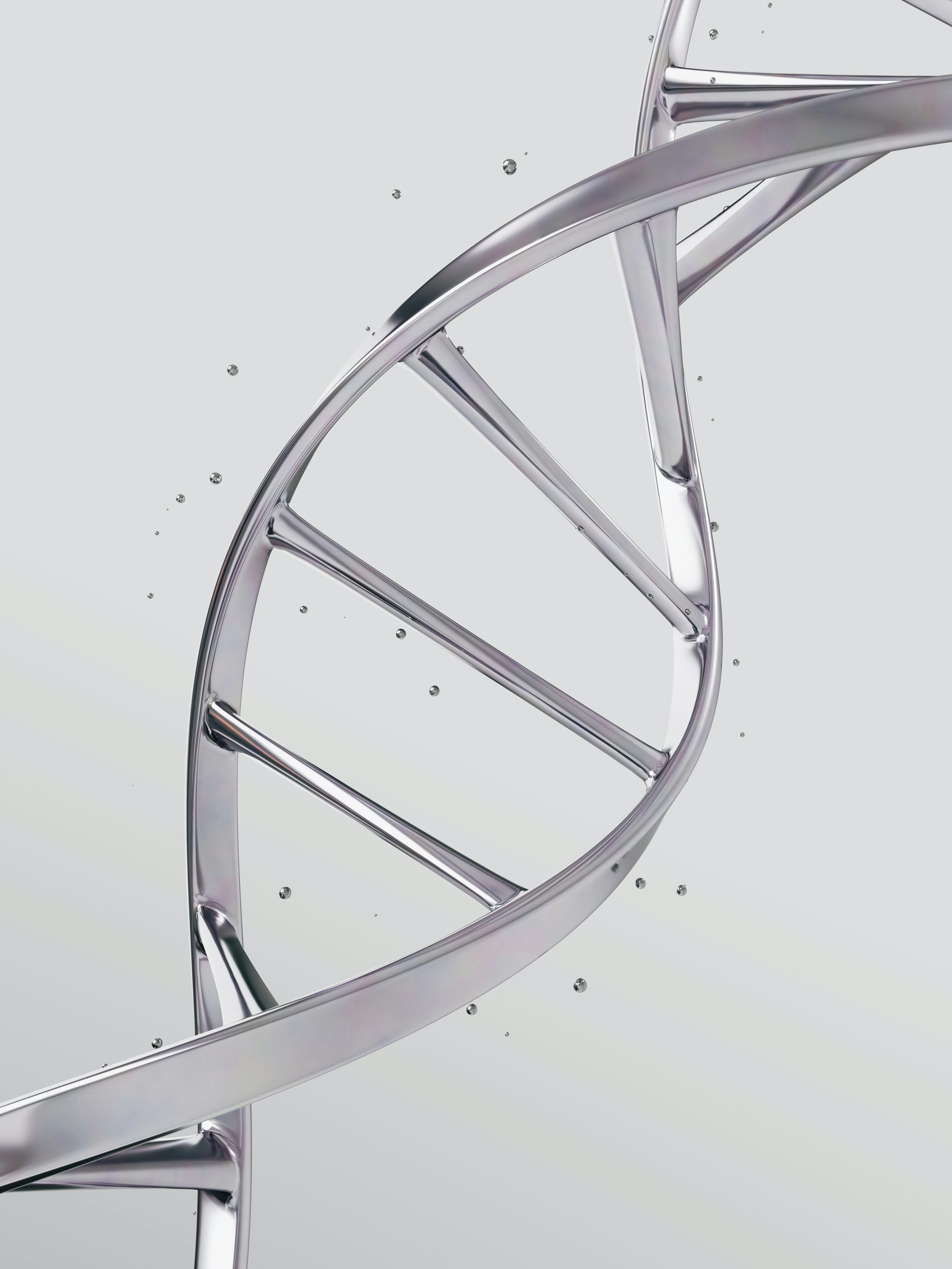 Metallic dna helix with liquid droplets - Free Photo on Unsplash