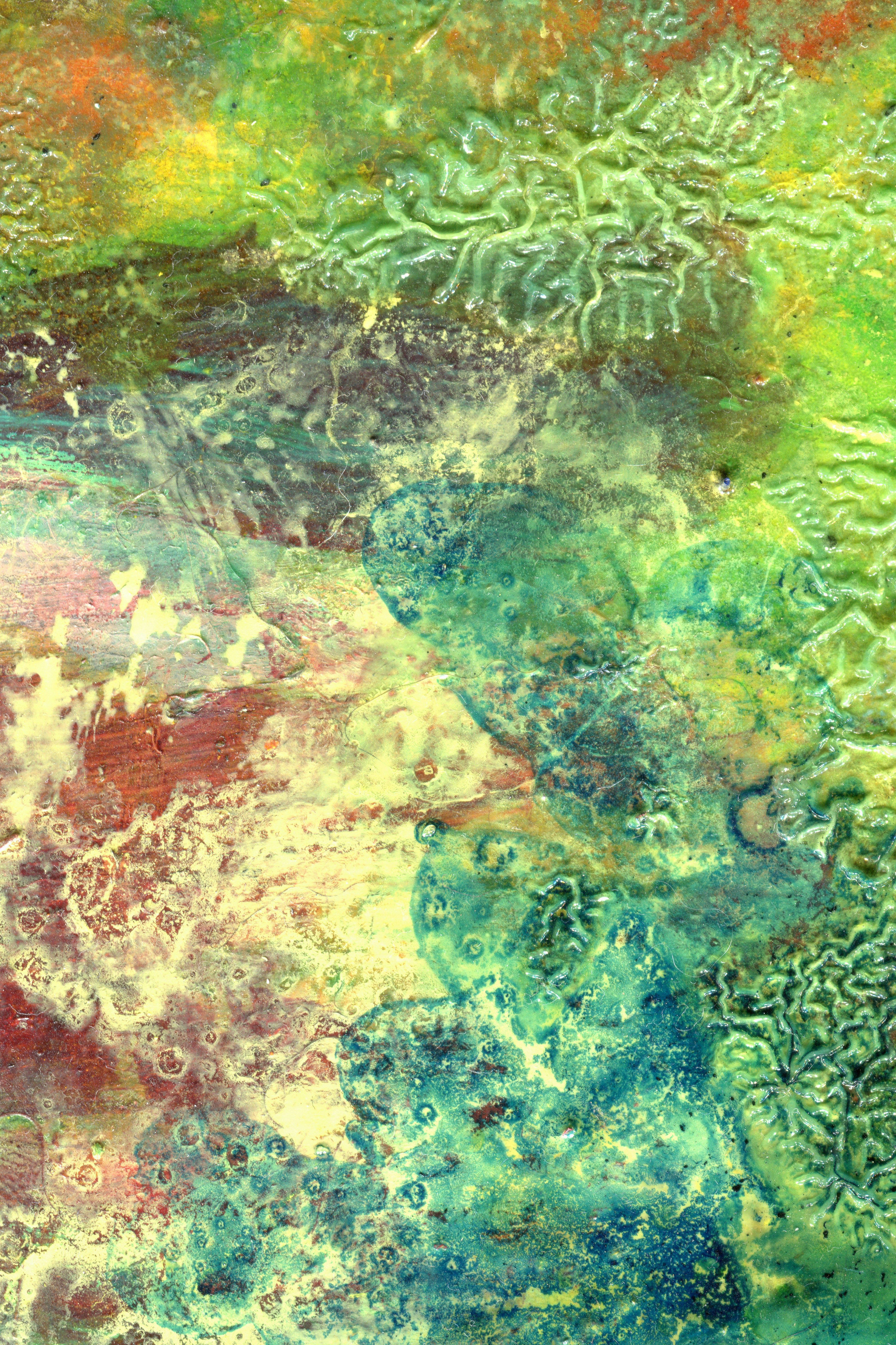 Abstract painting with green textured layers - Free Photo on Unsplash