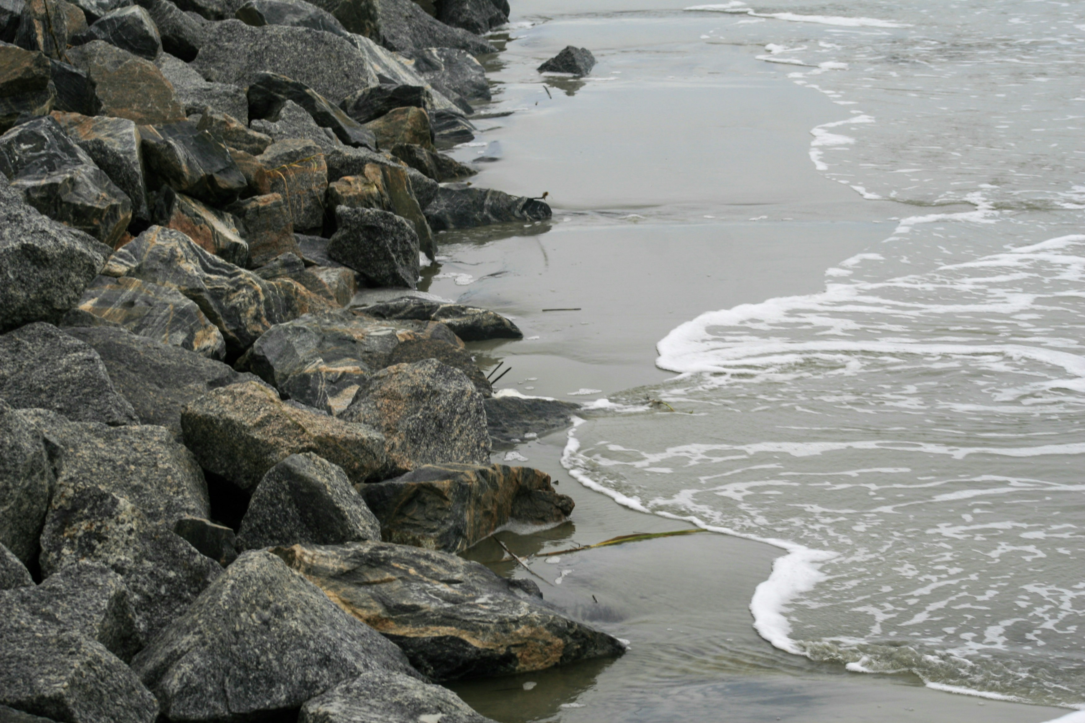 Grey rocks on sandy beach - Free Photo on Unsplash