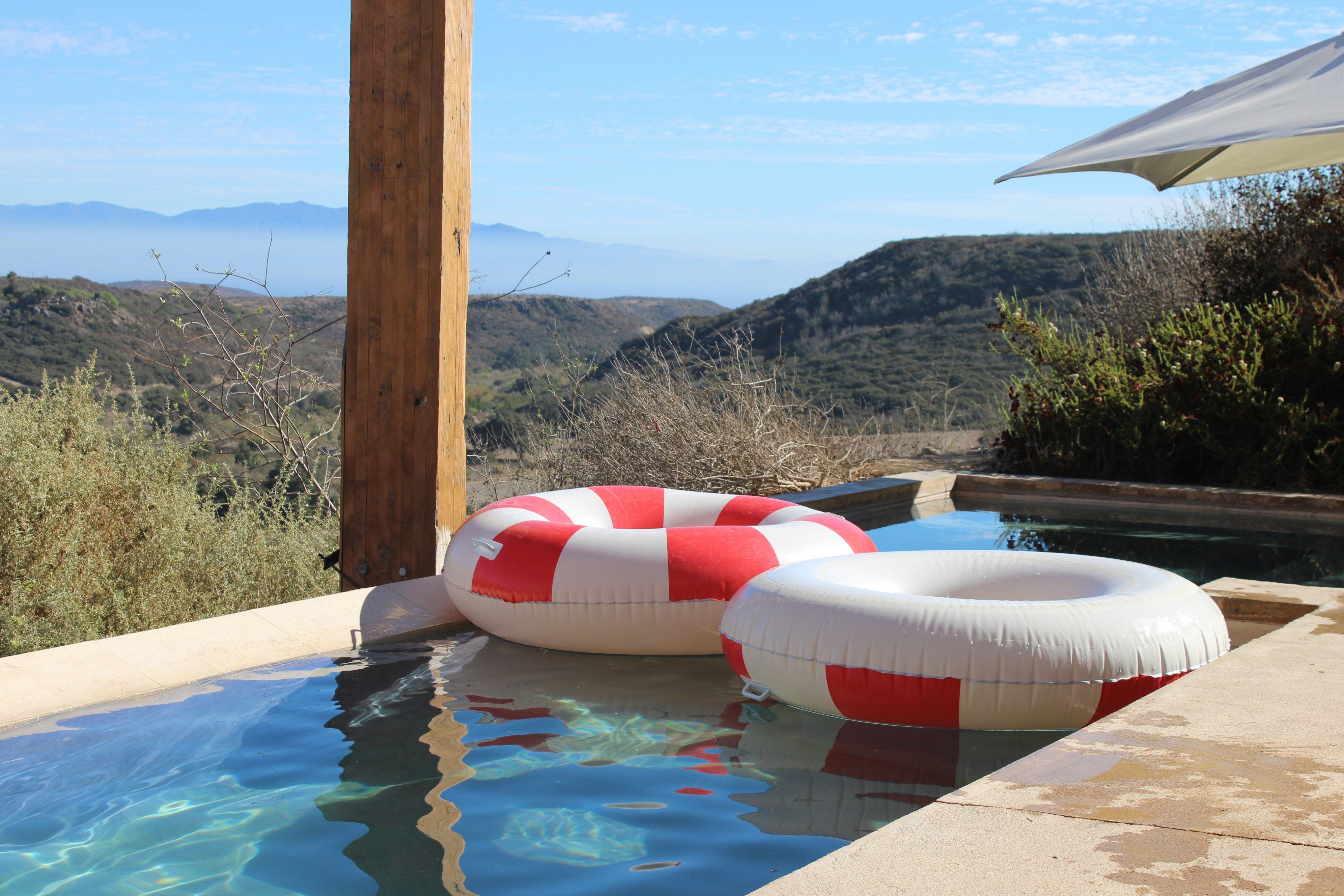 Inflatable pool rings in hillside pool - Free Photo on Unsplash