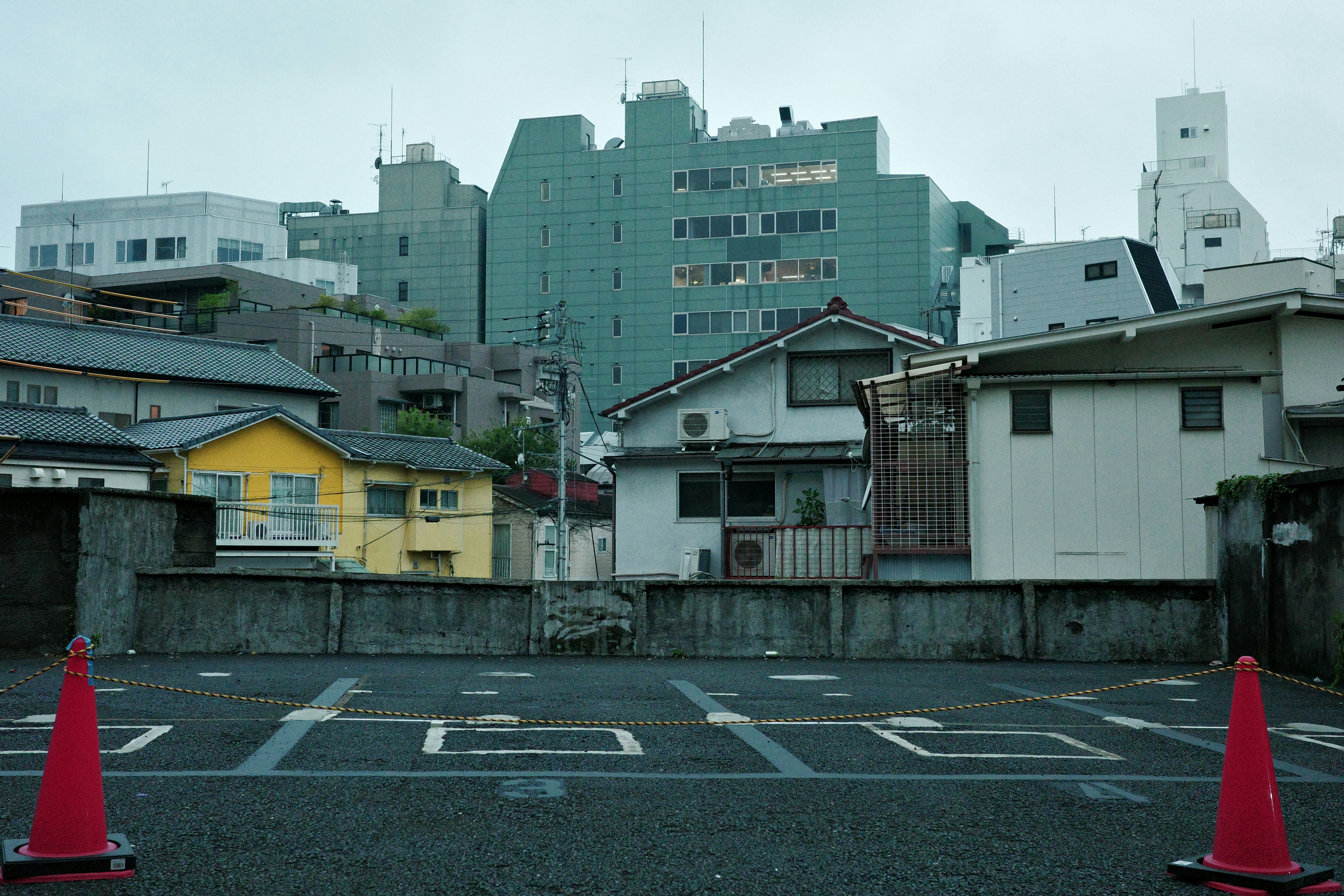 Empty parking lot with traffic cones - Free Photo on Unsplash