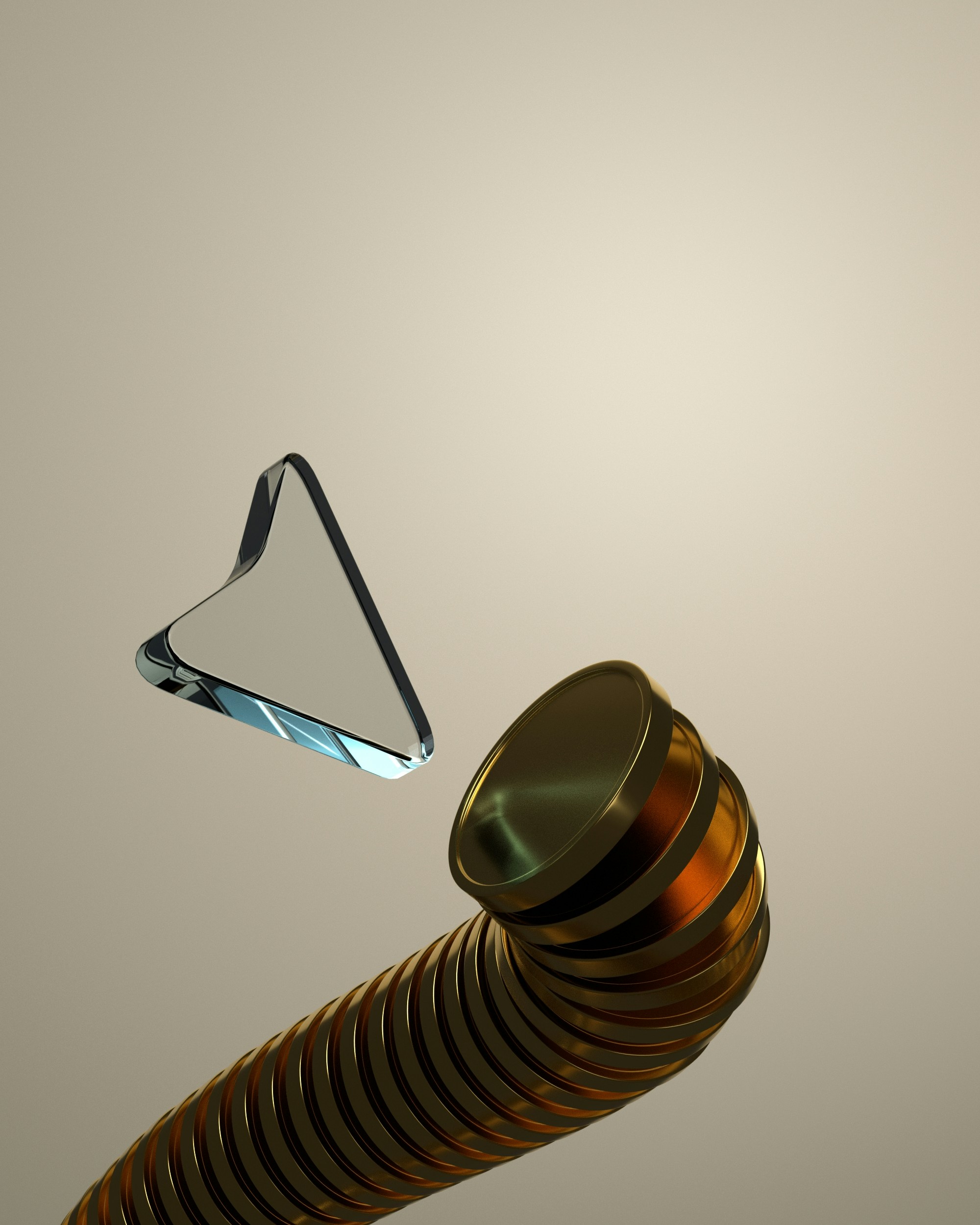 Glass triangle above golden coin stack - Free Photo on Unsplash