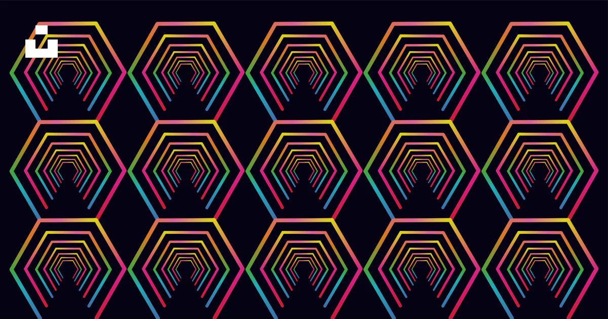 Hexagonal Pattern Normal Colorful gradient hexagon pattern - Free Photo on Unsplash