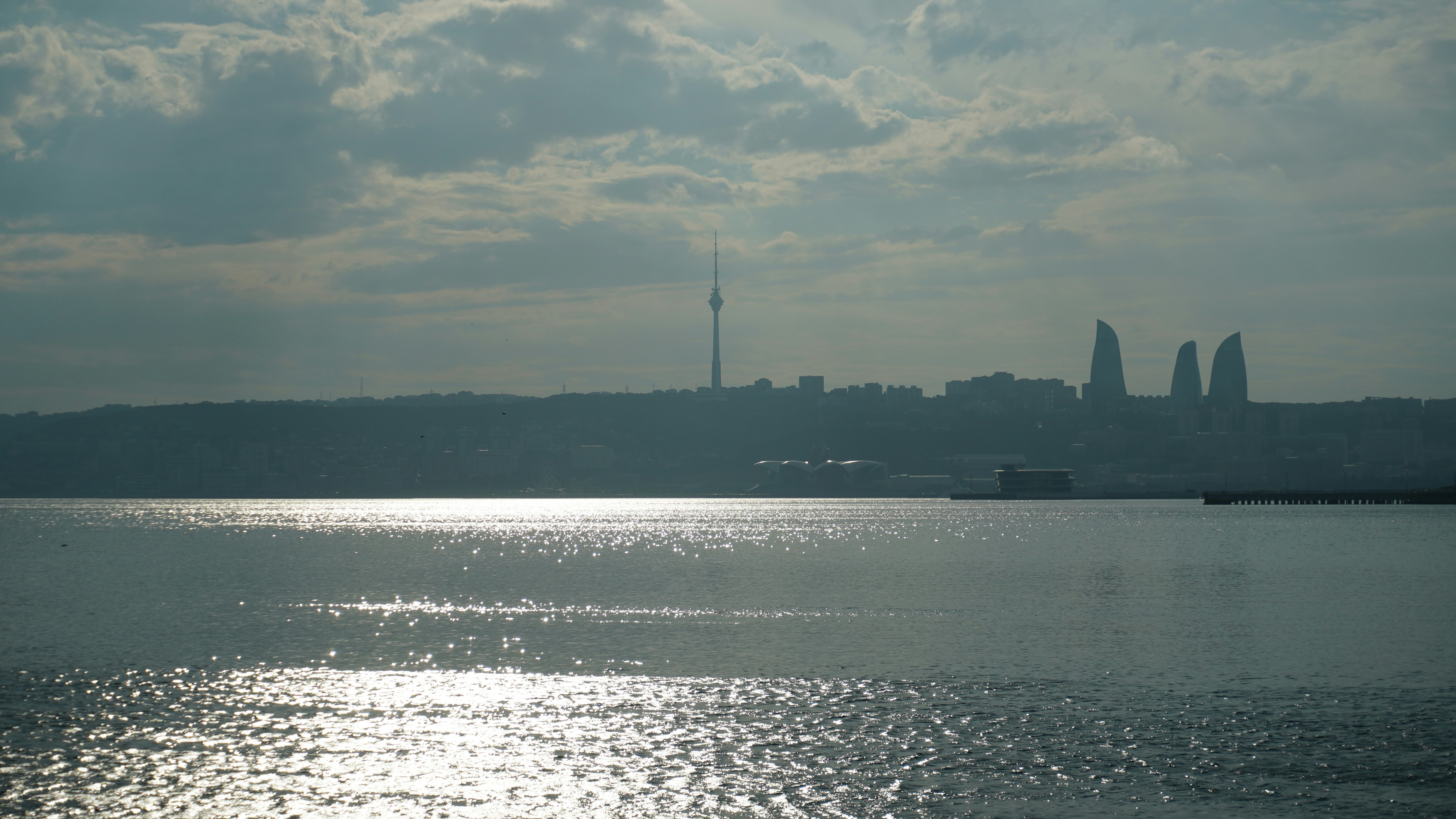 Light breaking on open water