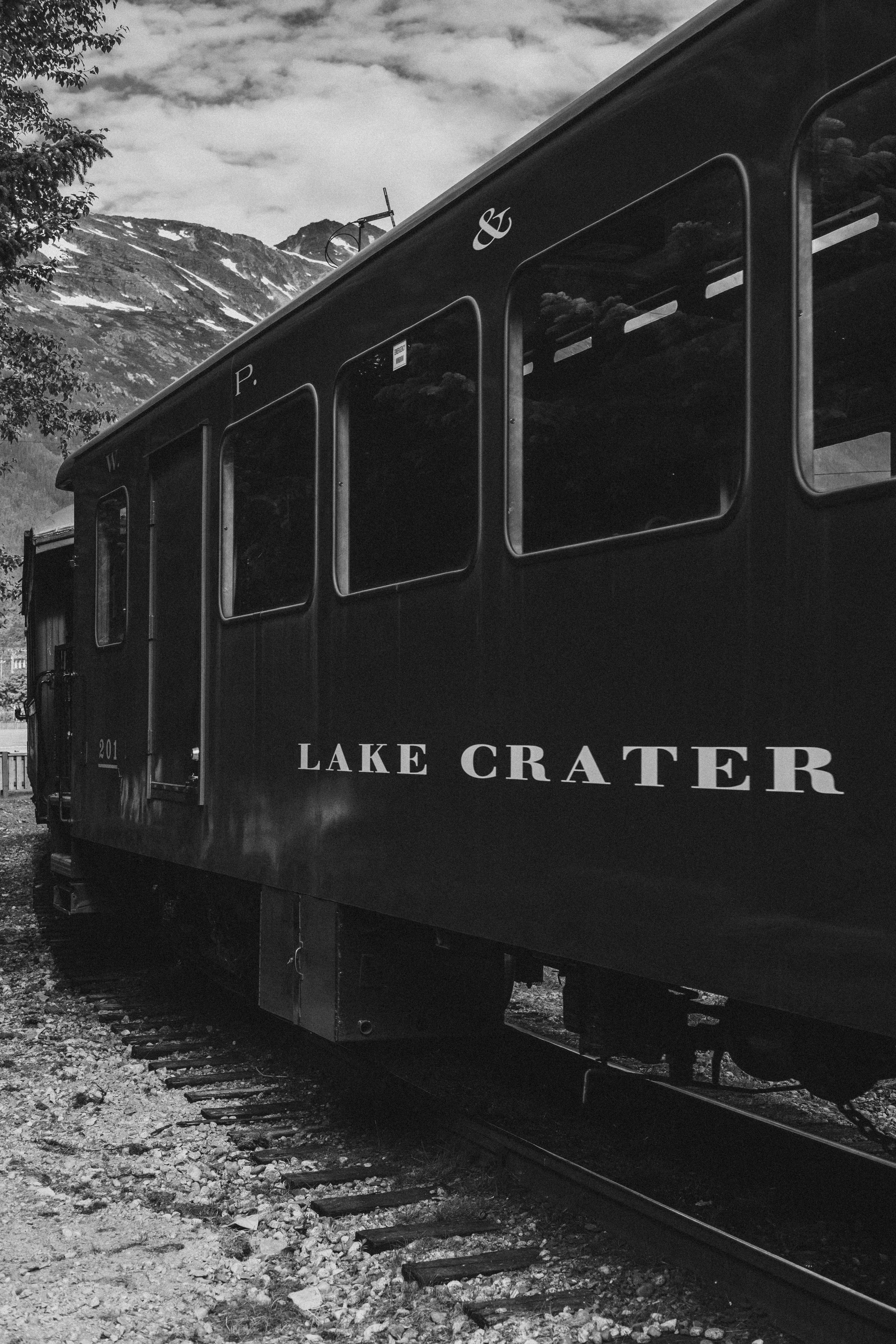 Train carriage labeled Lake Crater - Free Photo on Unsplash