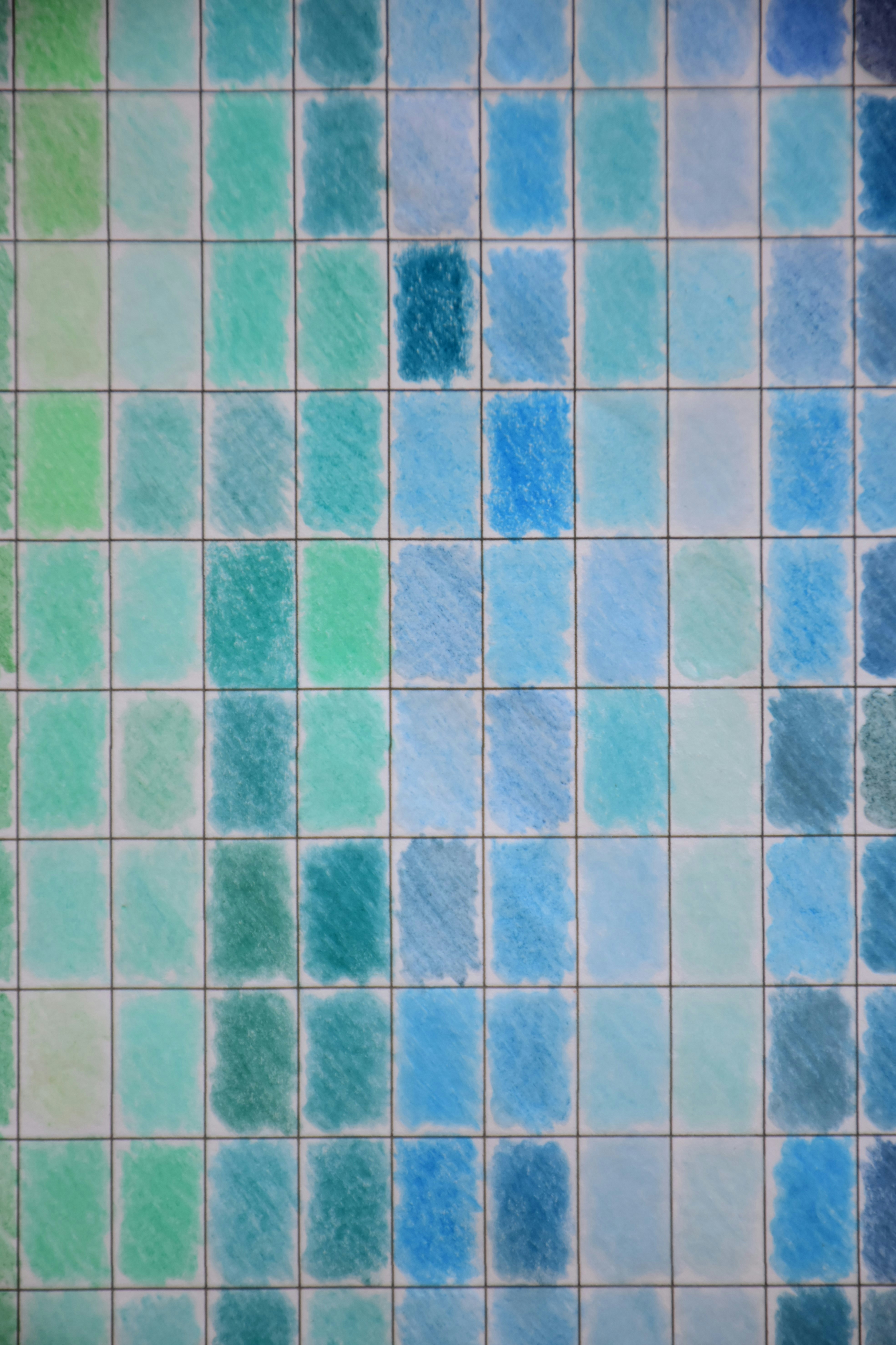 Blue and green pencil crayon grid - Free Photo on Unsplash