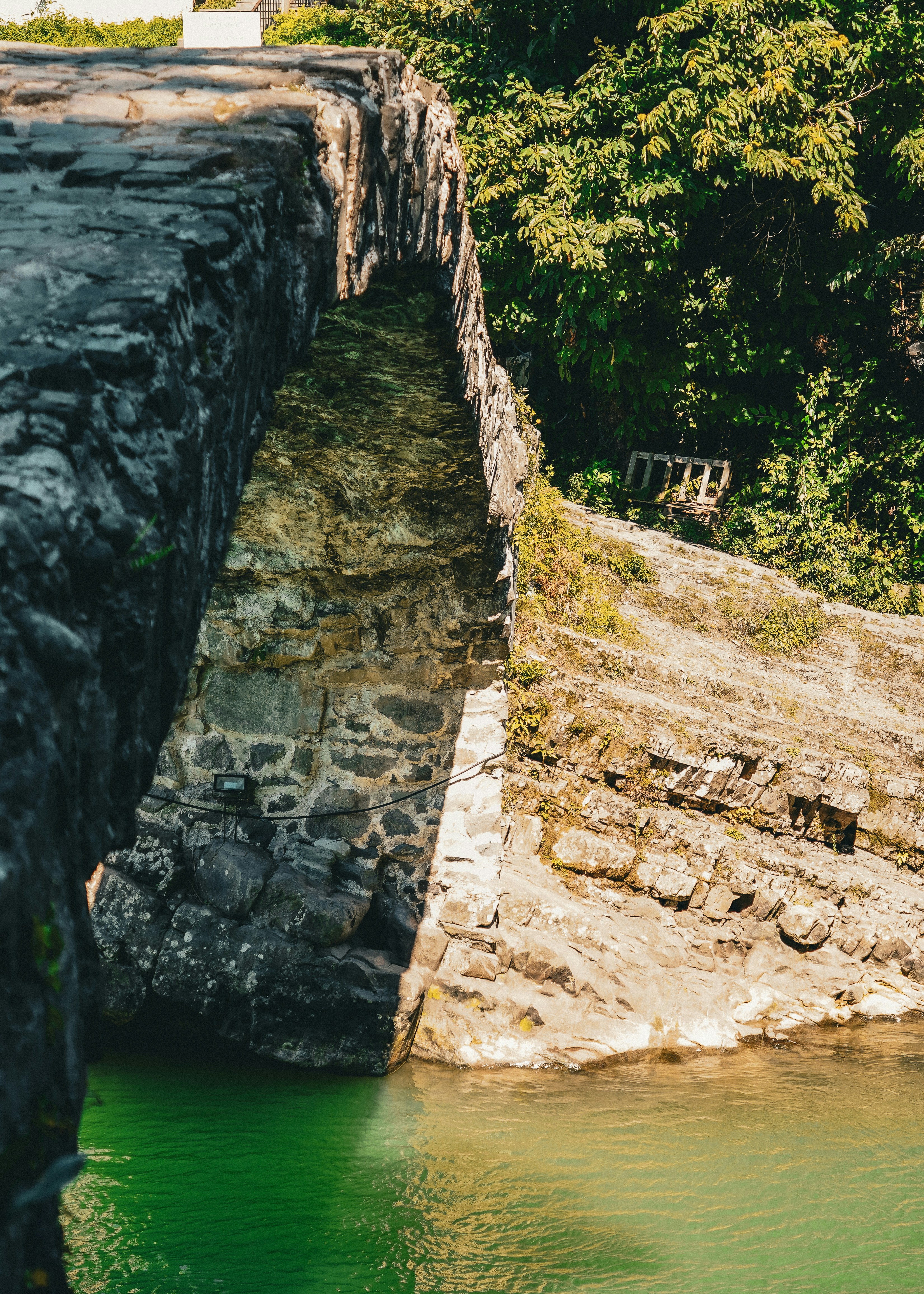 Stone arch bridge over green river - Free Photo on Unsplash