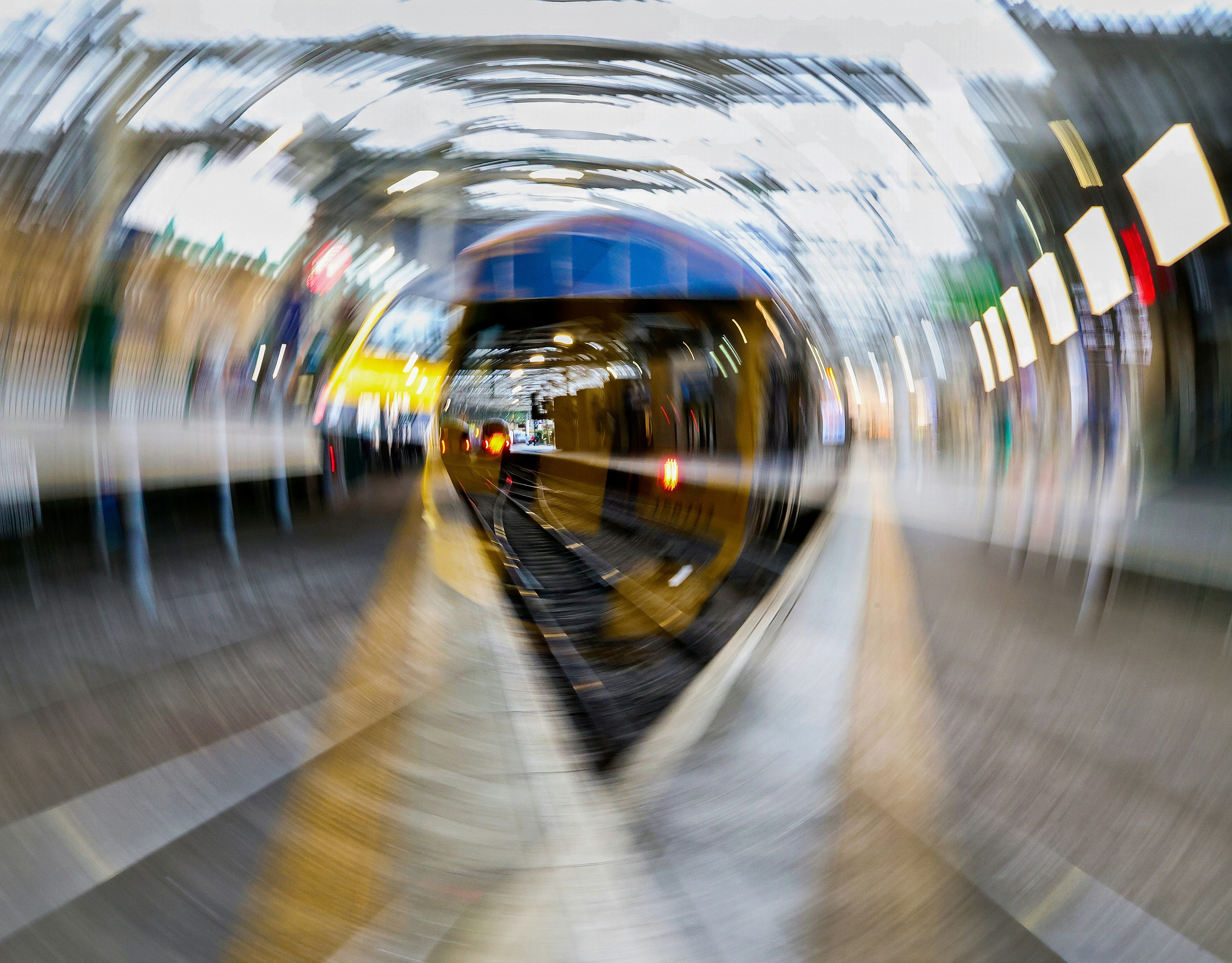 Train at station with motion blur - Free Photo on Unsplash
