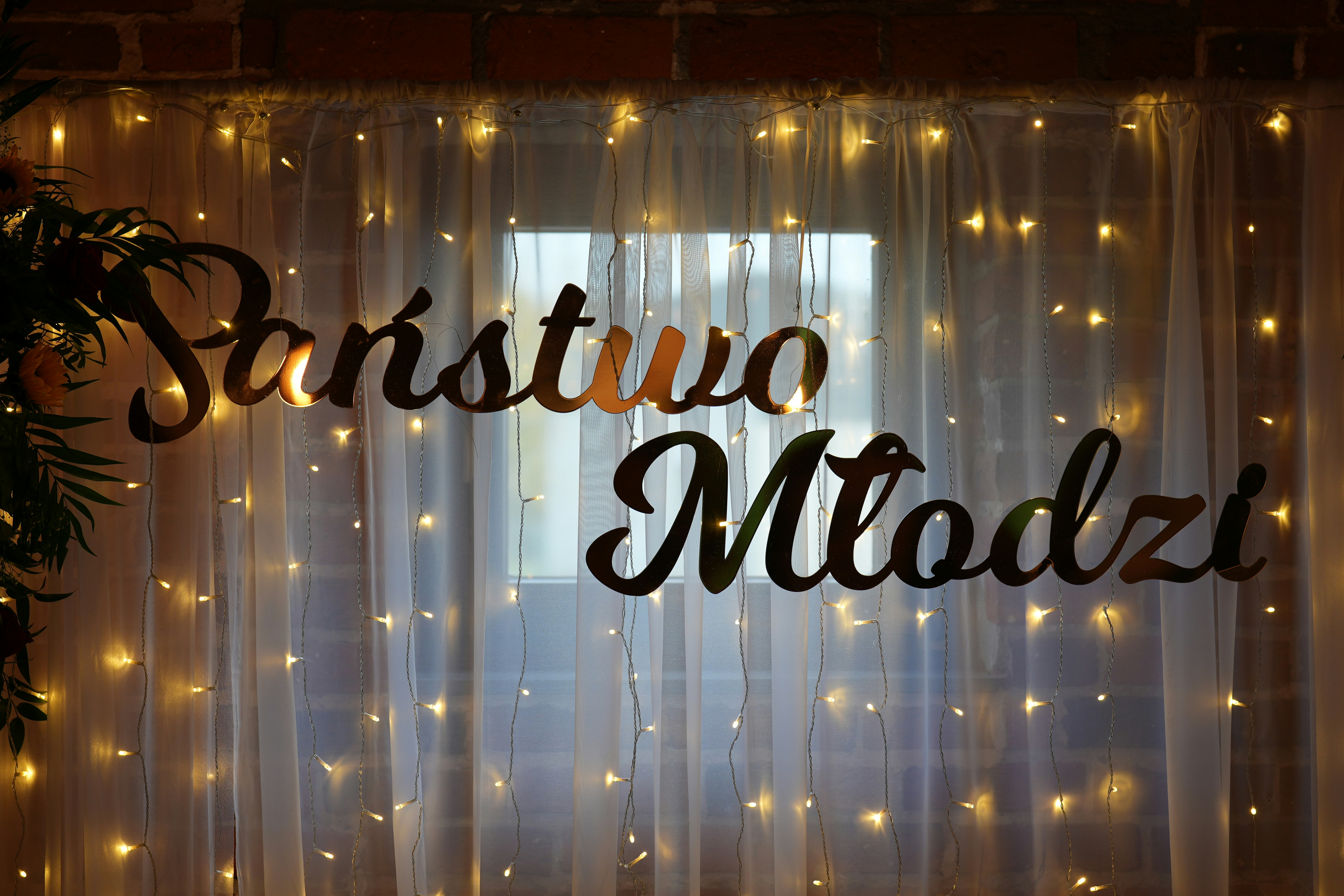 Państwo Młodzi sign with fairy lights - Free Photo on Unsplash
