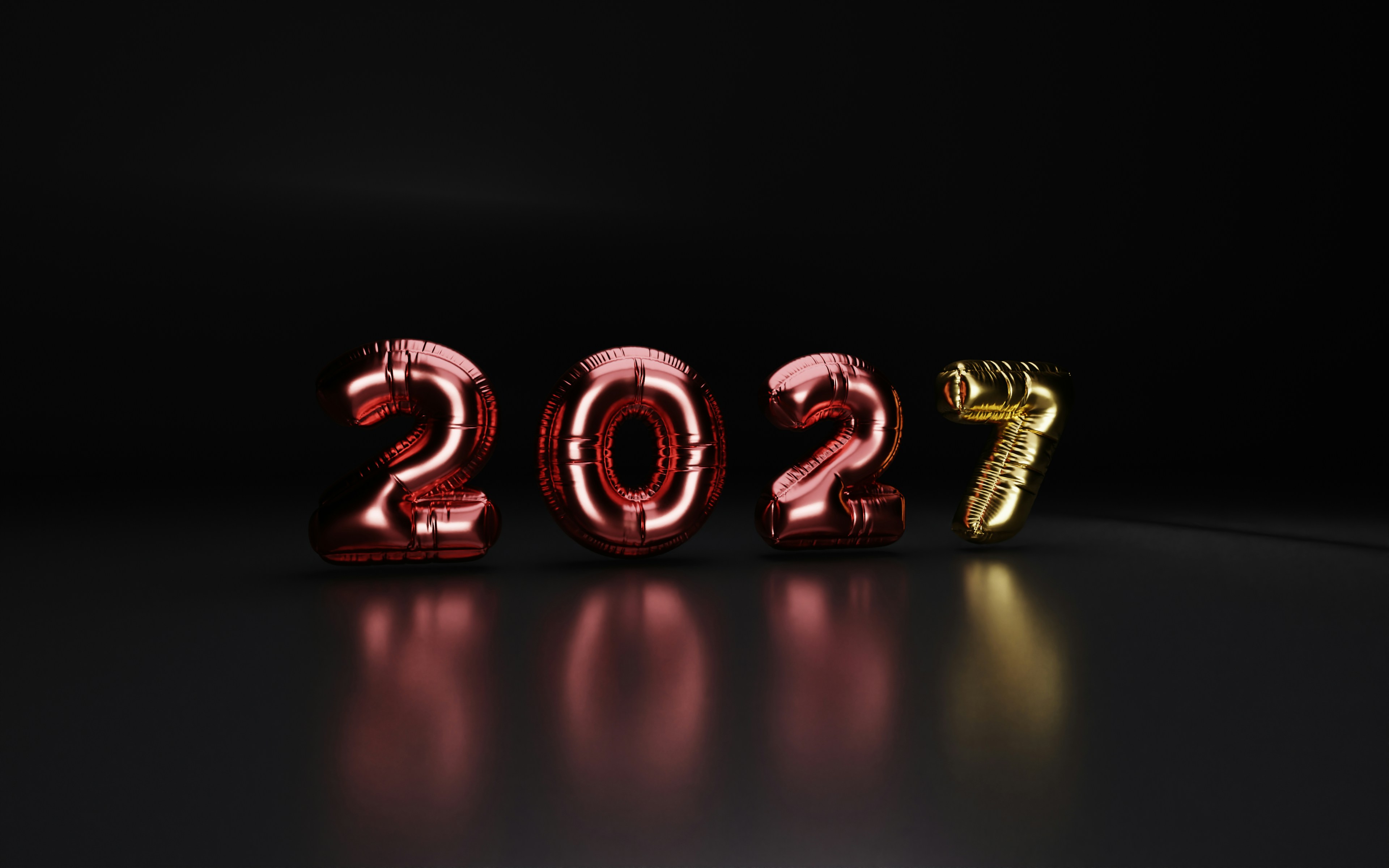 Metallic red and gold 2027 balloons - Free Photo on Unsplash