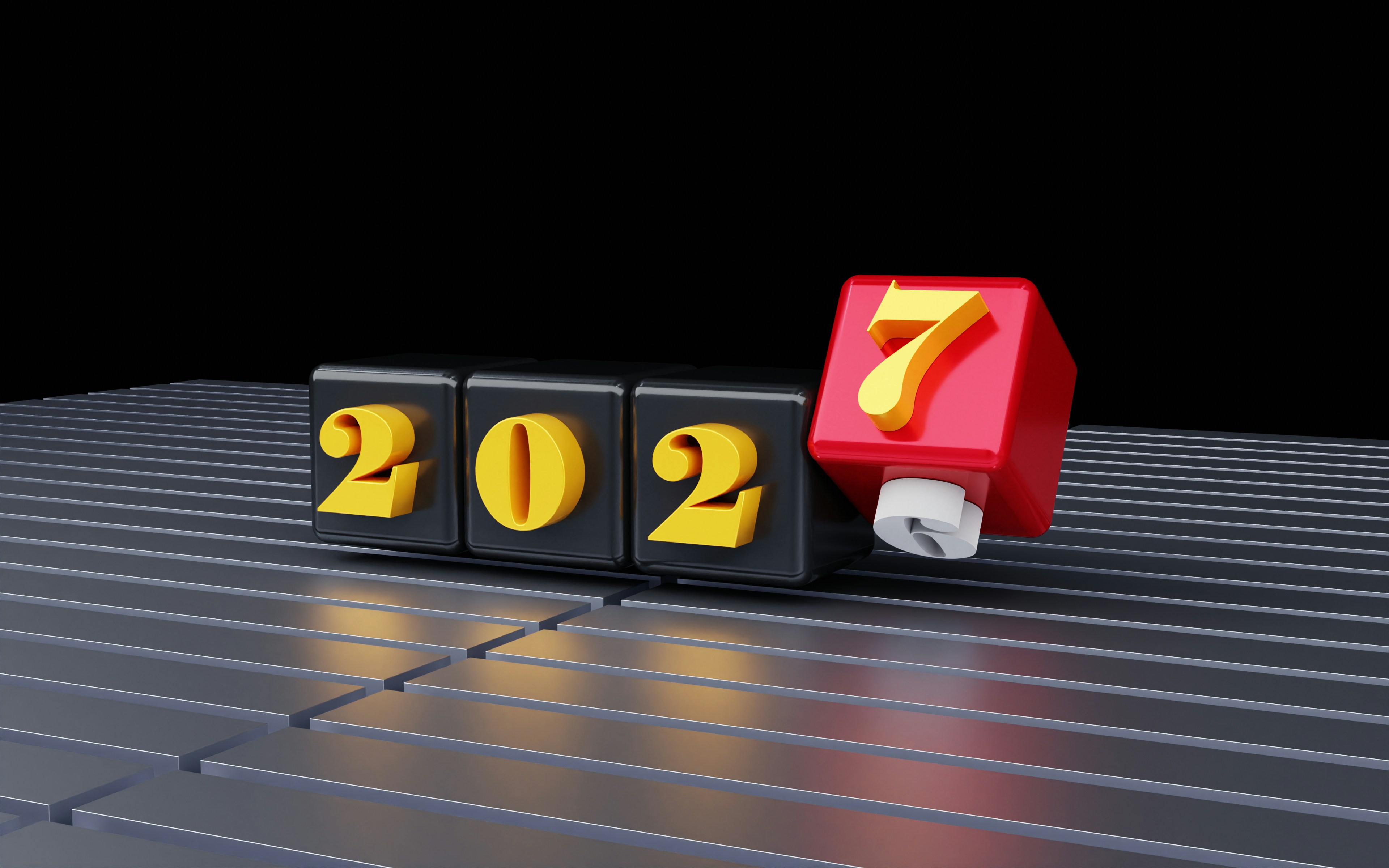 2027 year cubes on metallic surface - Free Photo on Unsplash
