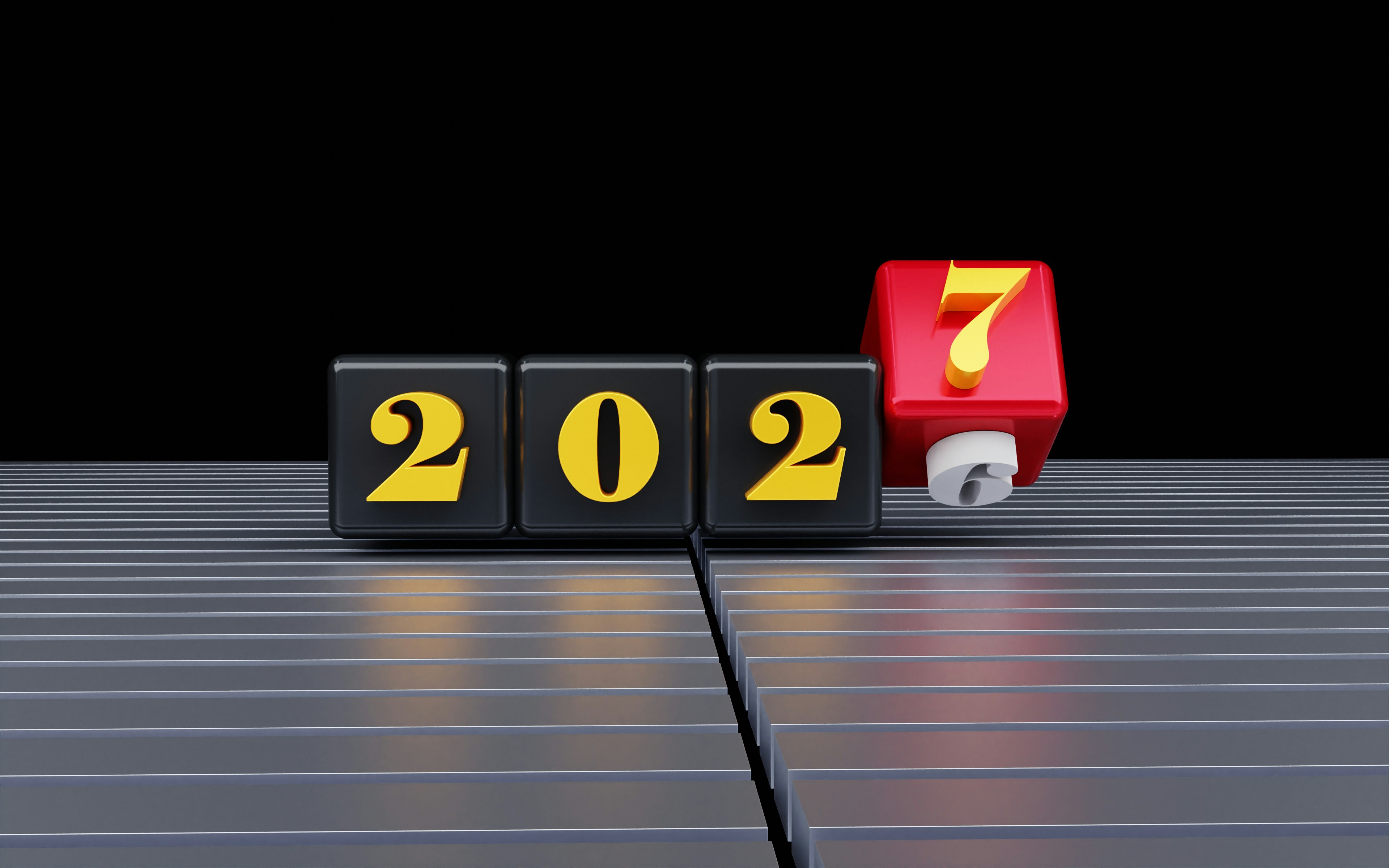 Black cubes displaying 2027 - Free Photo on Unsplash