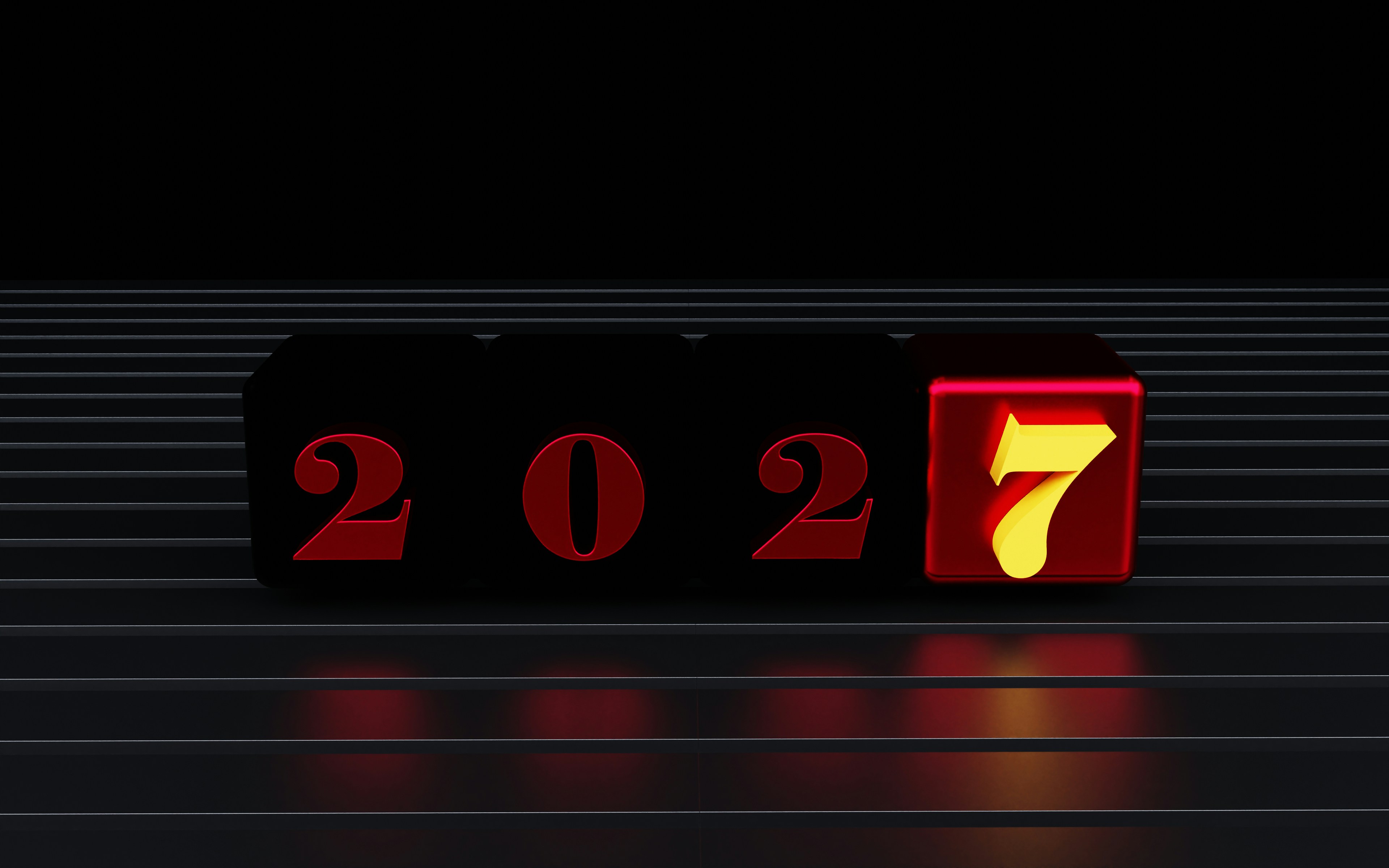 2027 year on glowing cubes - Free Photo on Unsplash
