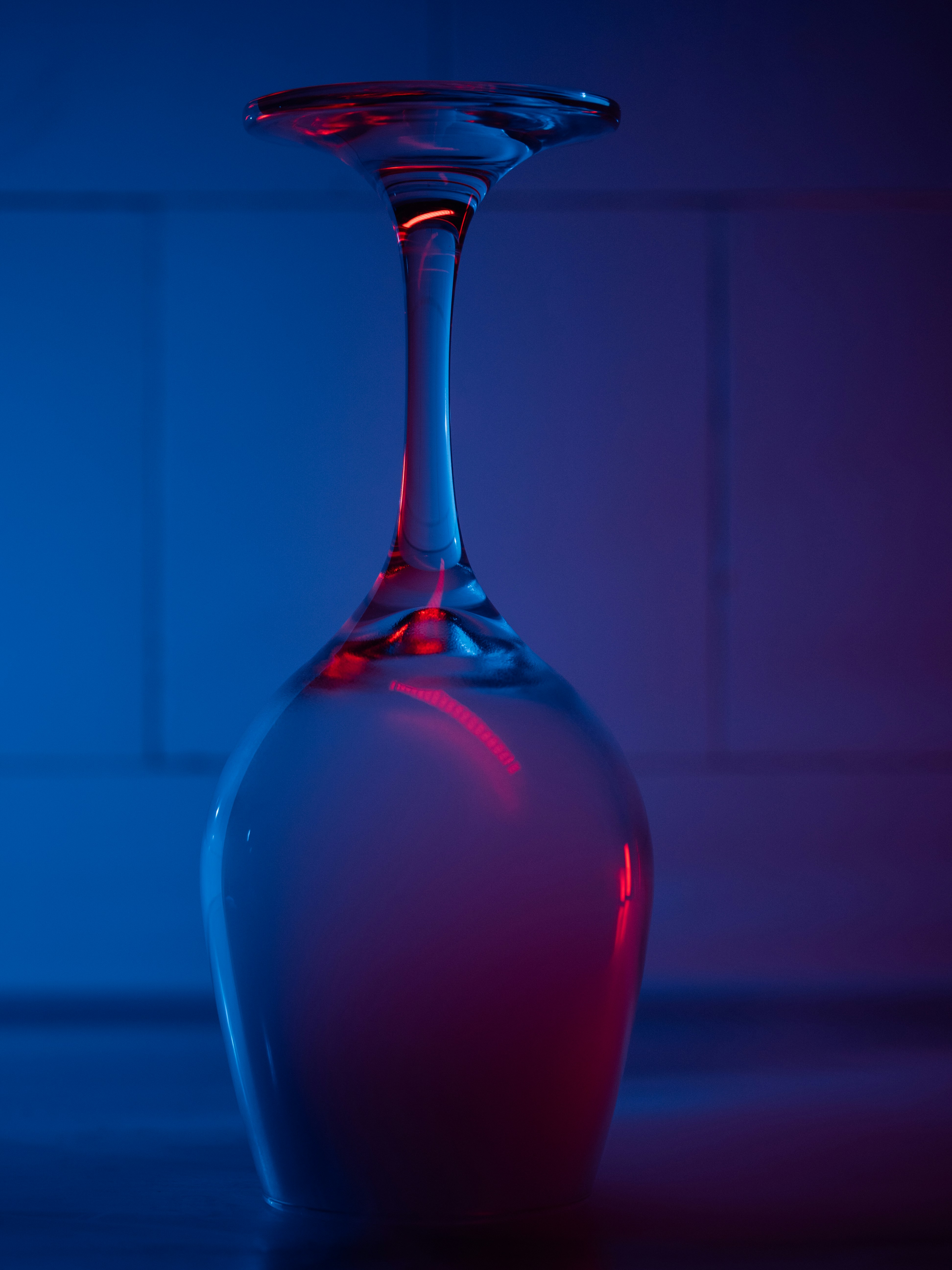 Inverted wine glass with colored light - Free Photo on Unsplash