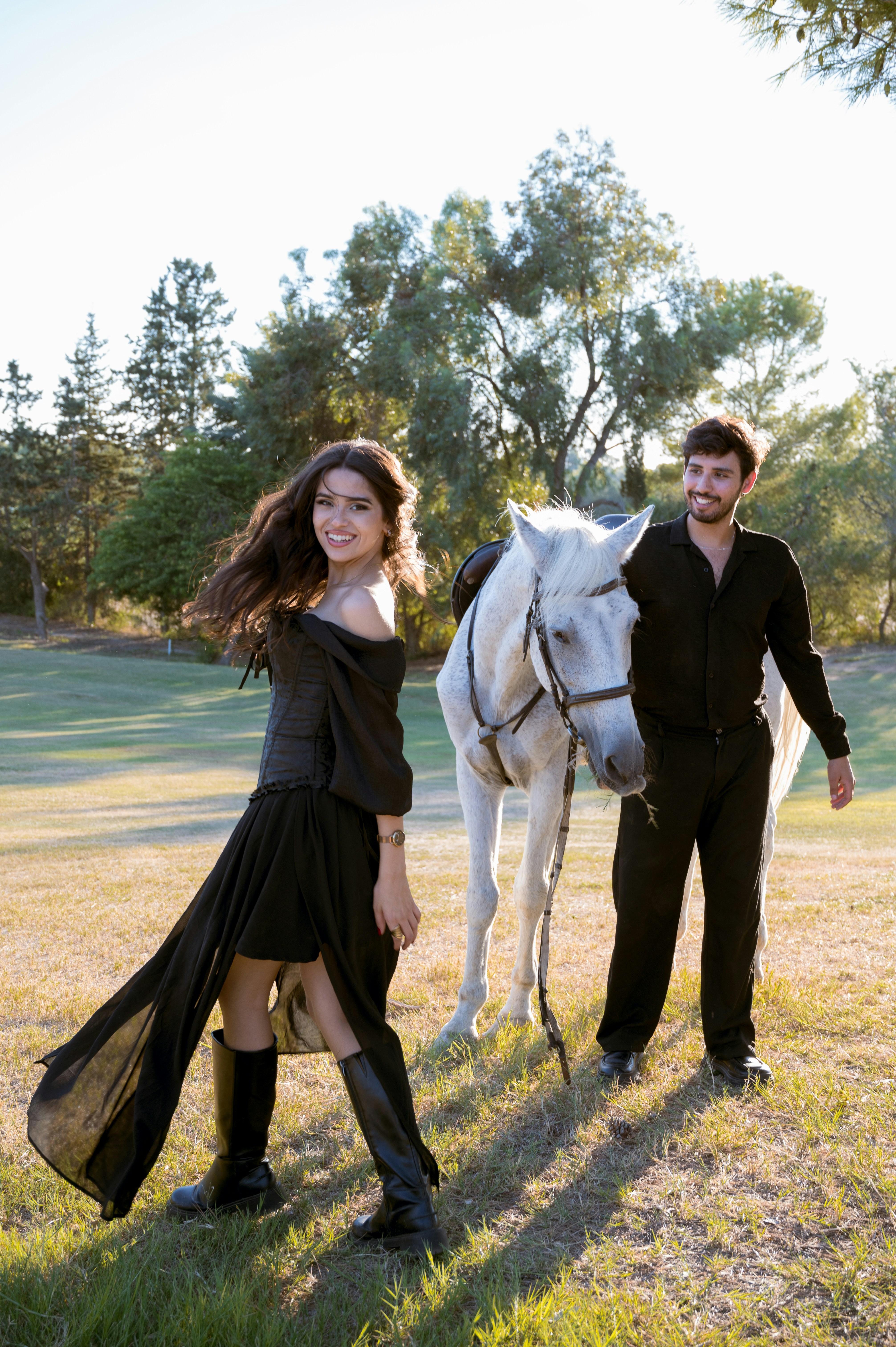 Woman and man with white horse - Free Photo on Unsplash