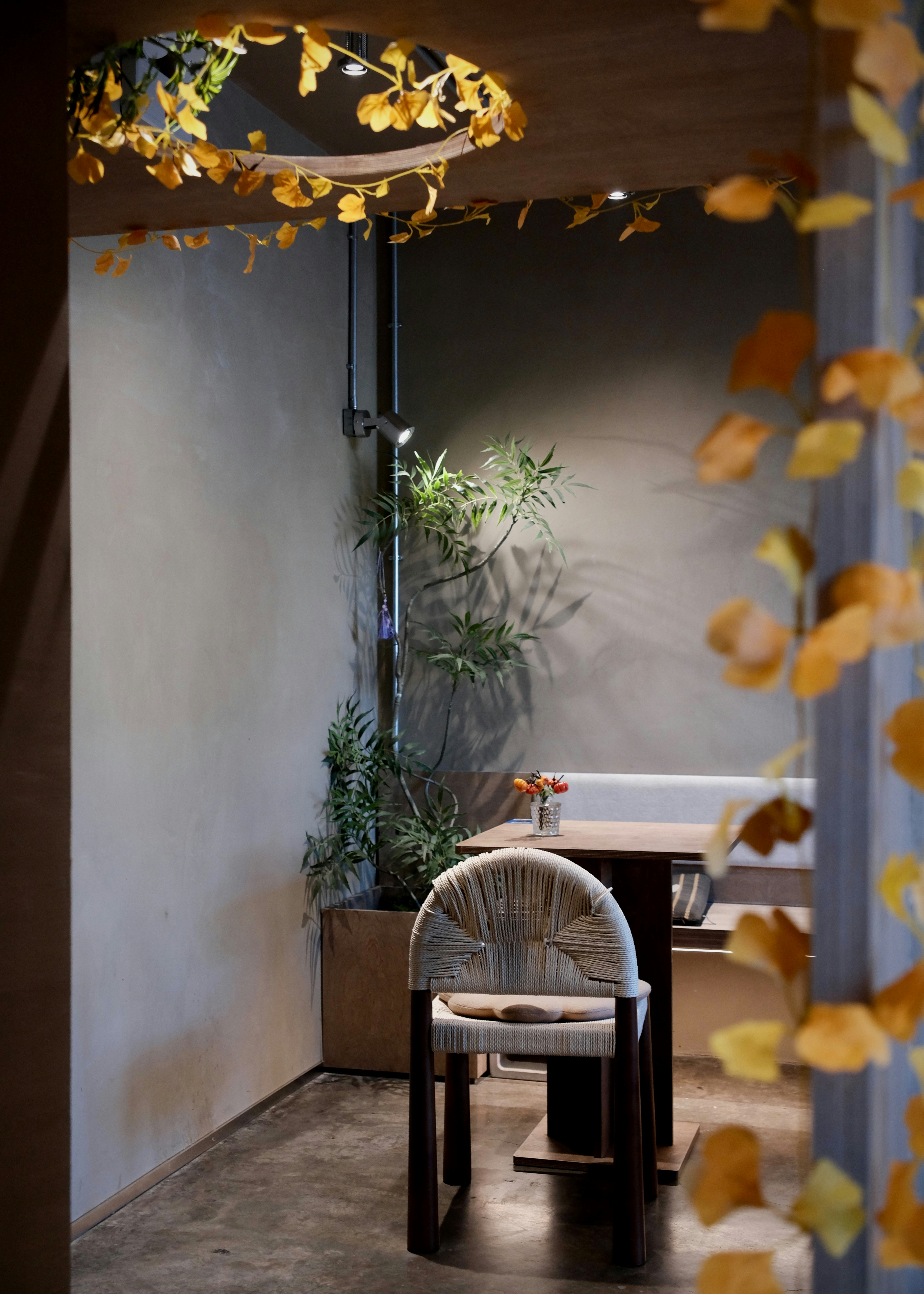 Woven chair at wooden cafe table - Free Photo on Unsplash