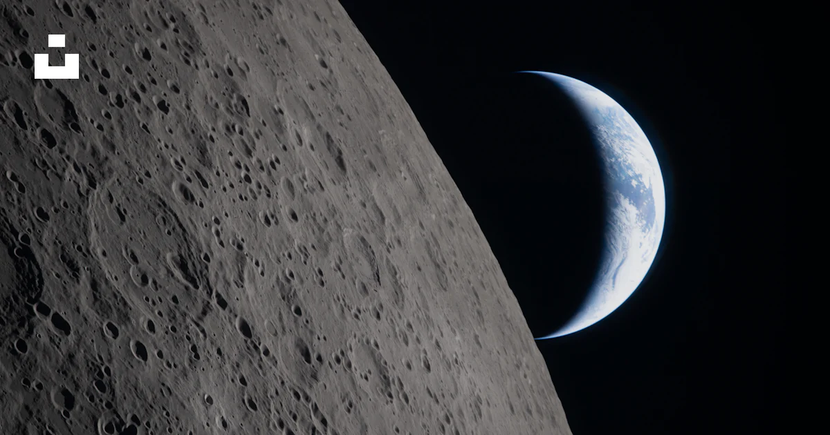 Earth Rising Artemis Crescent Earth rising over lunar surface - Free Photo on Unsplash