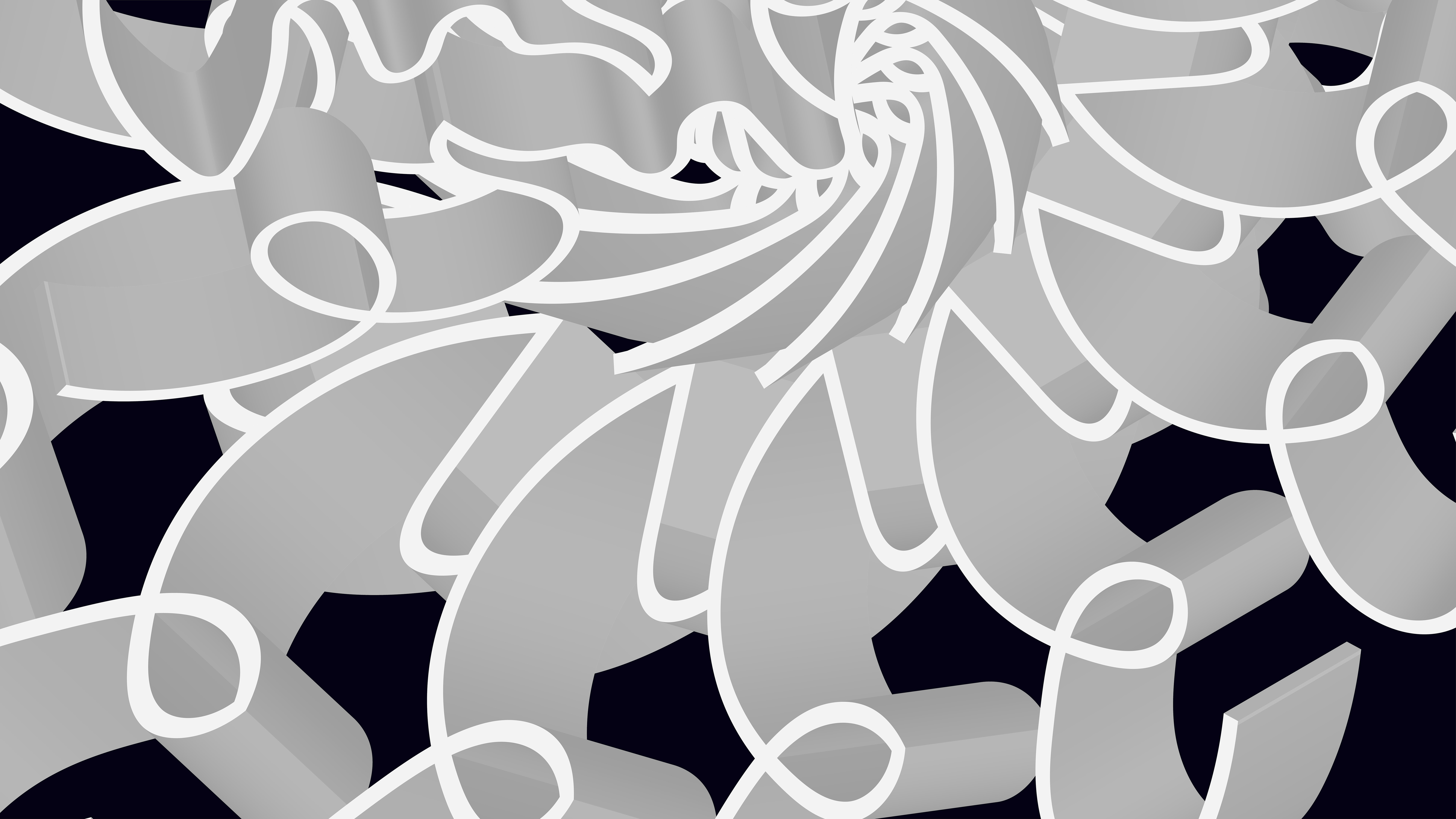 Grey swirling ribbons with white outlines - Free Photo on Unsplash