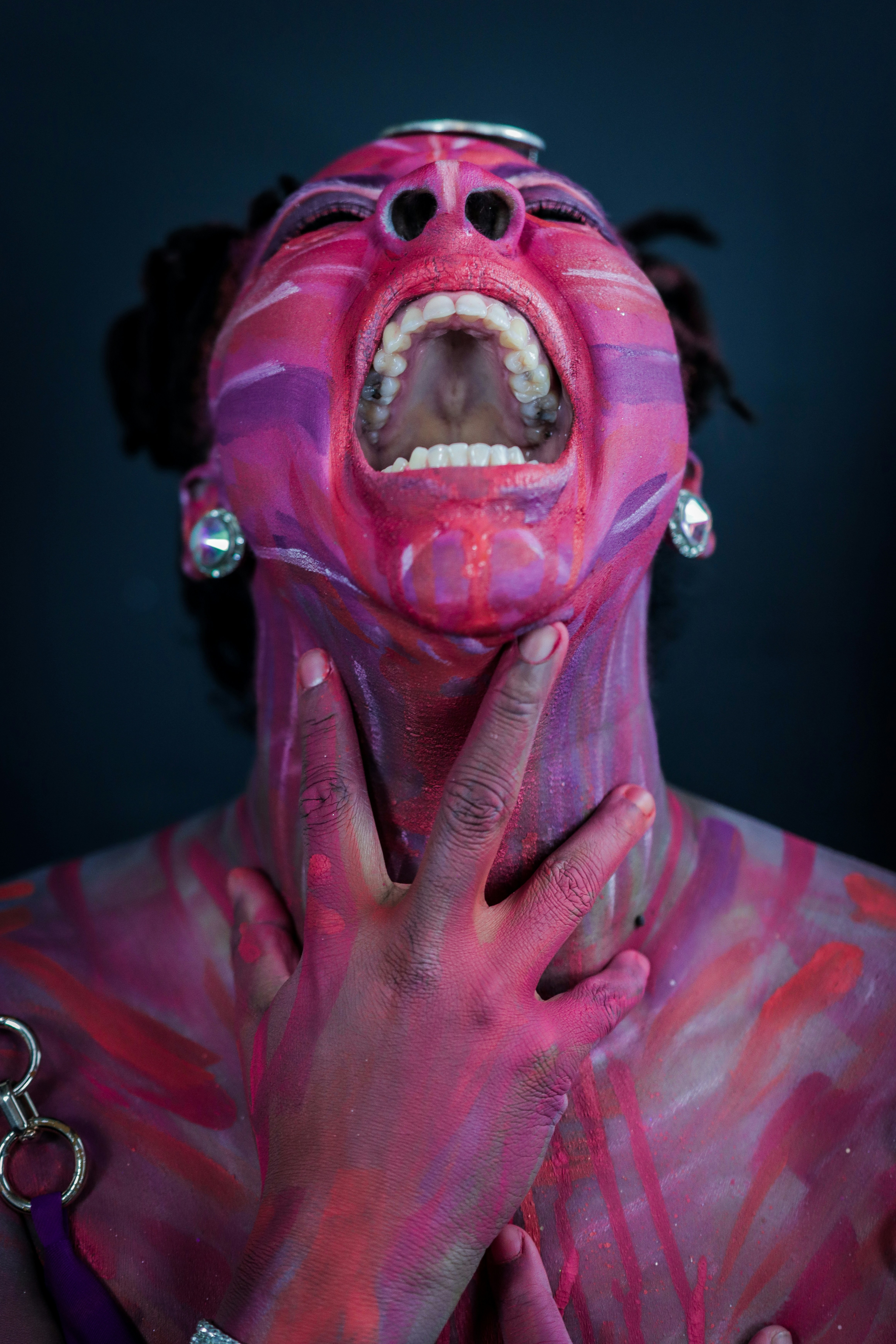Person with painted face screaming - Free Photo on Unsplash