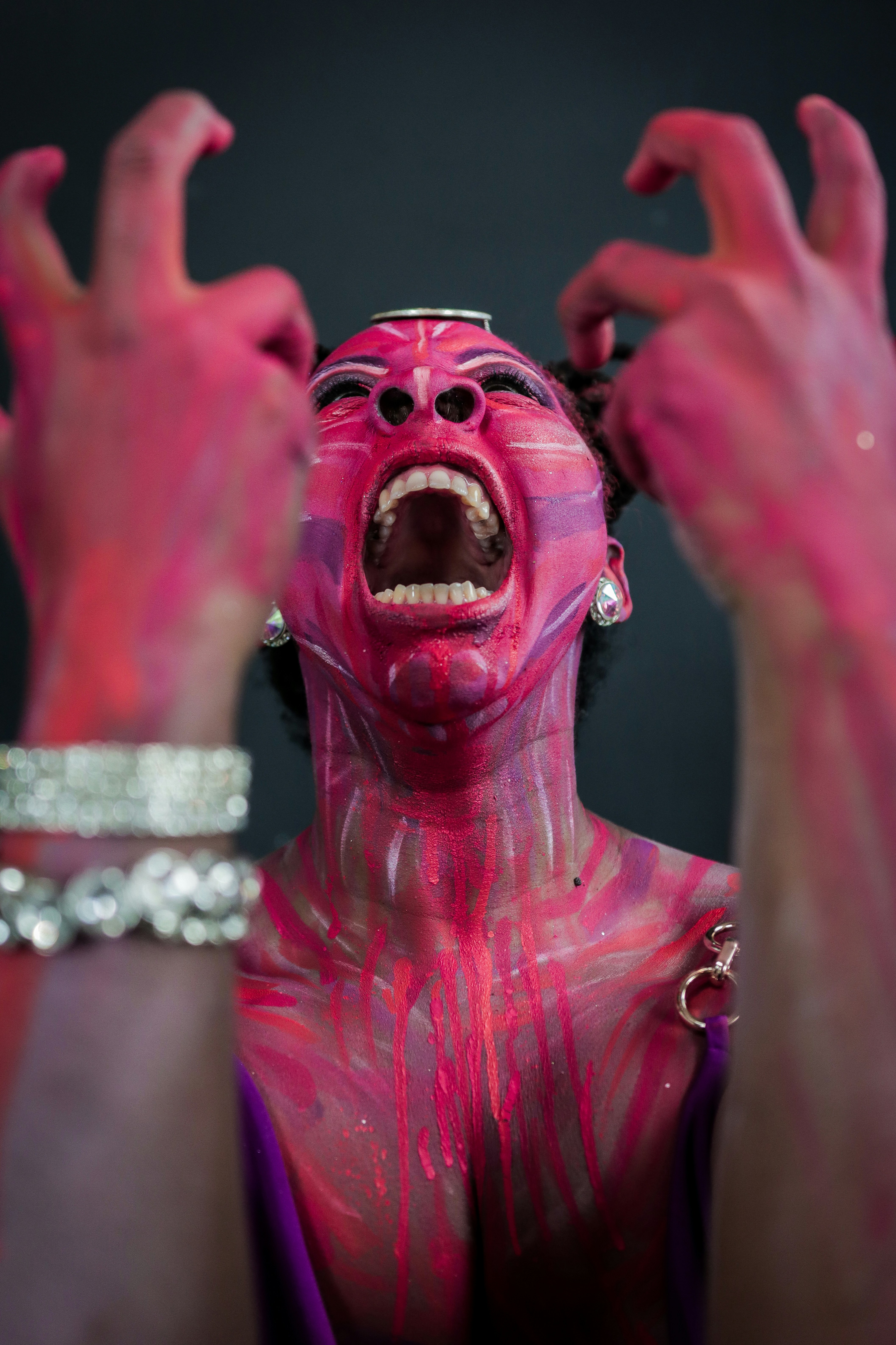 Person with body paint screaming - Free Photo on Unsplash