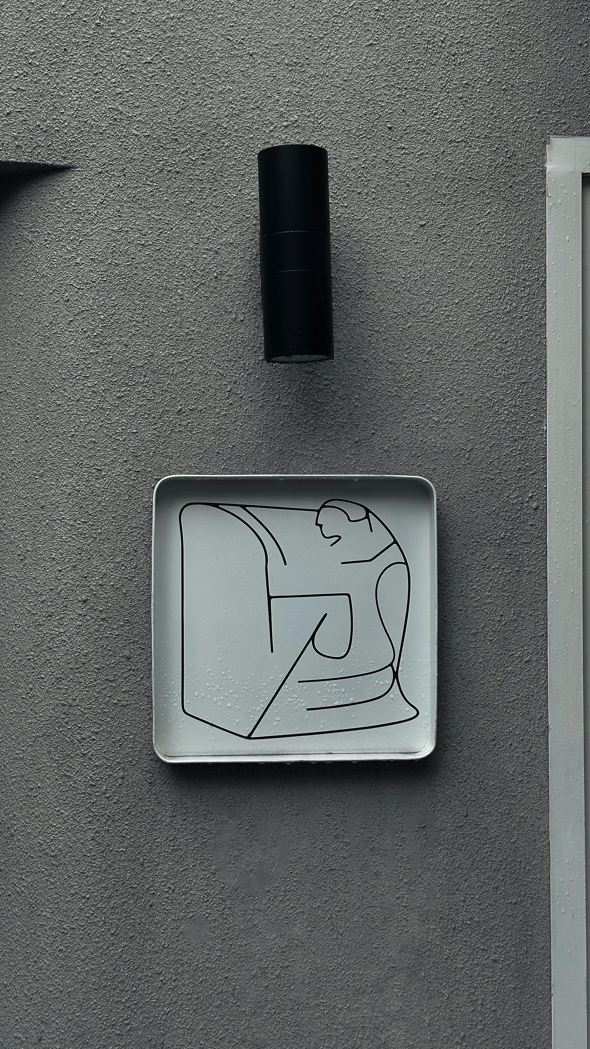 Minimalist line drawing sign on wall - Free Photo on Unsplash