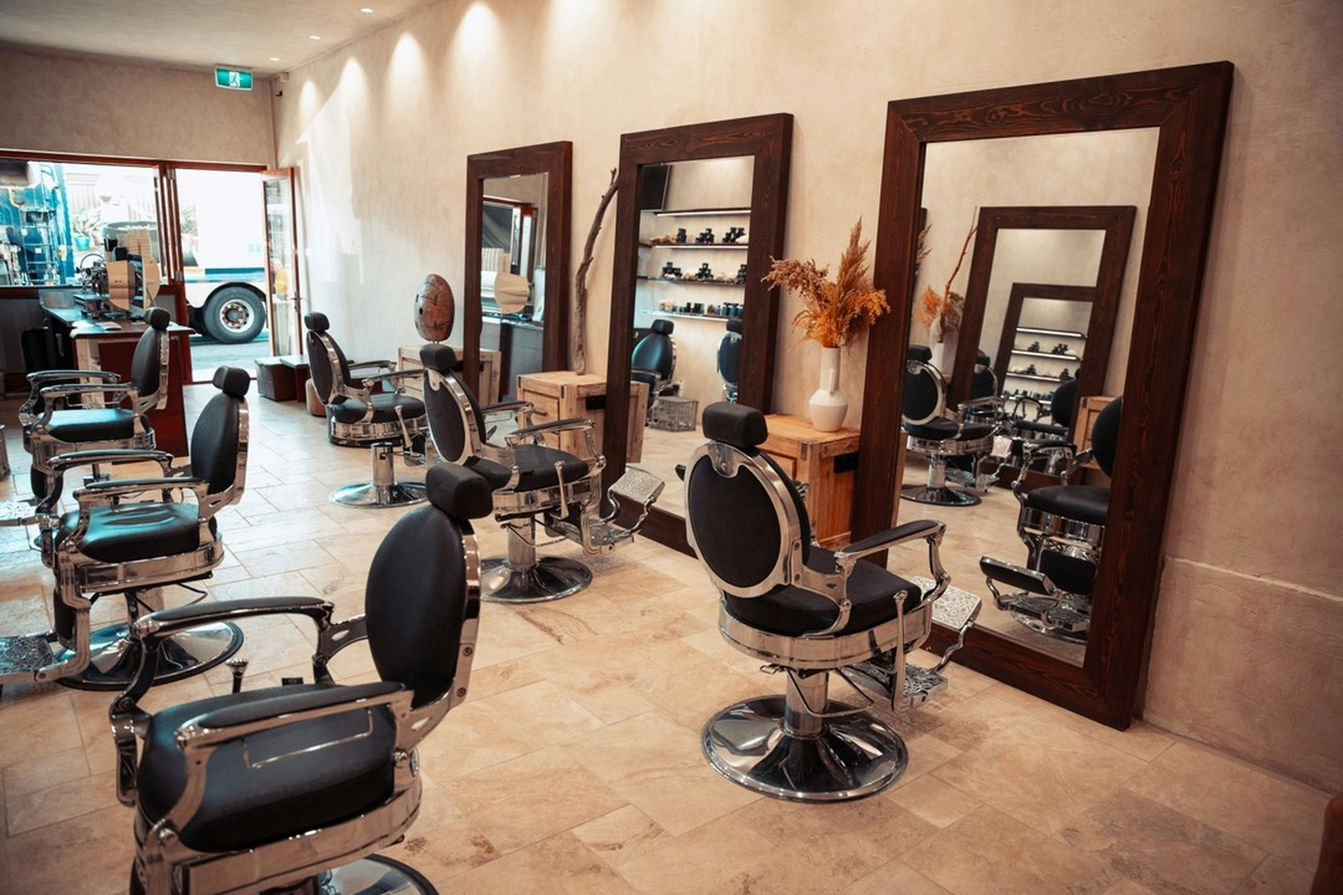 Barber chairs in sunlit barbershop - Free Photo on Unsplash