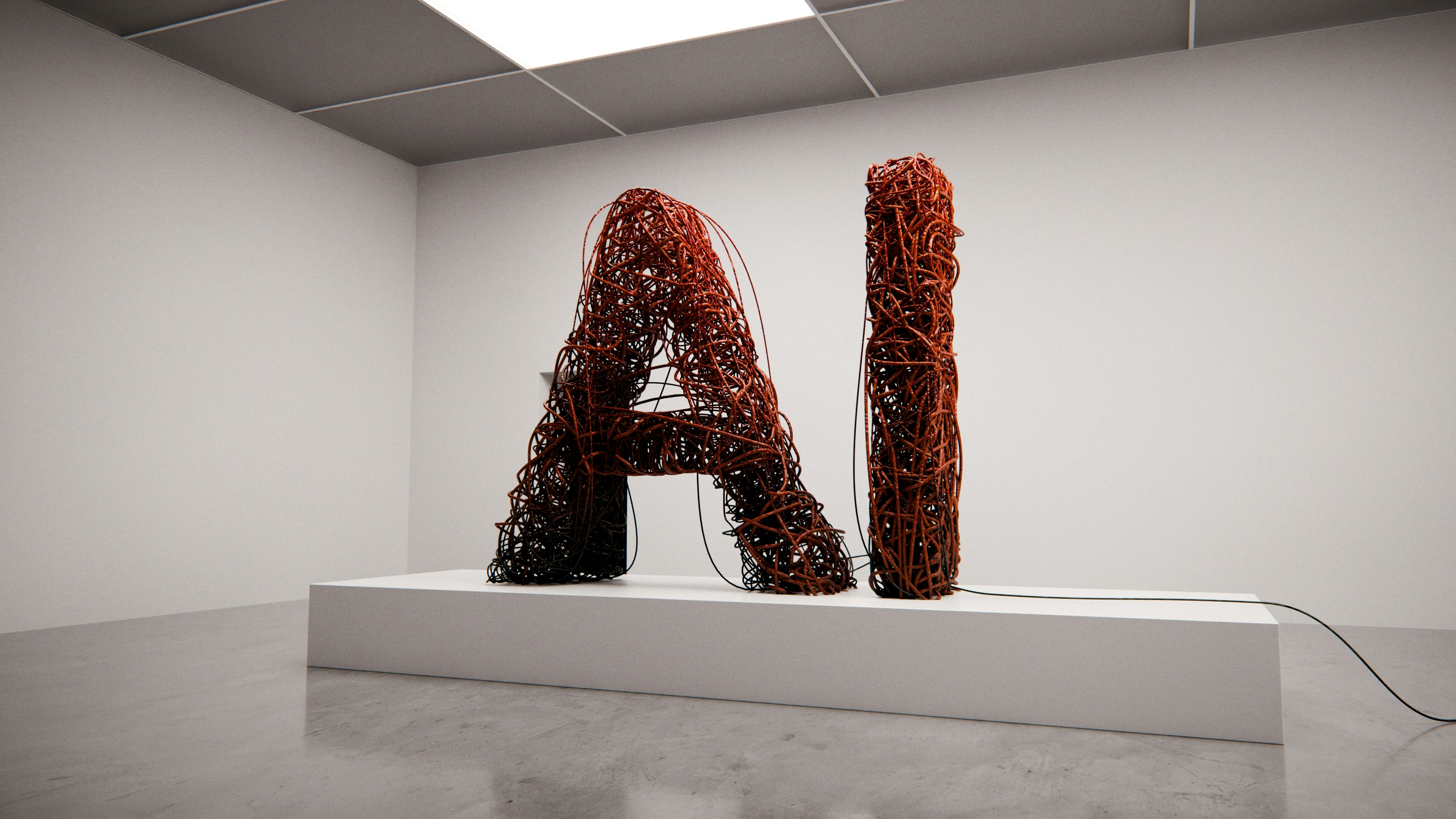 AI letters made of tangled cables - Free Photo on Unsplash