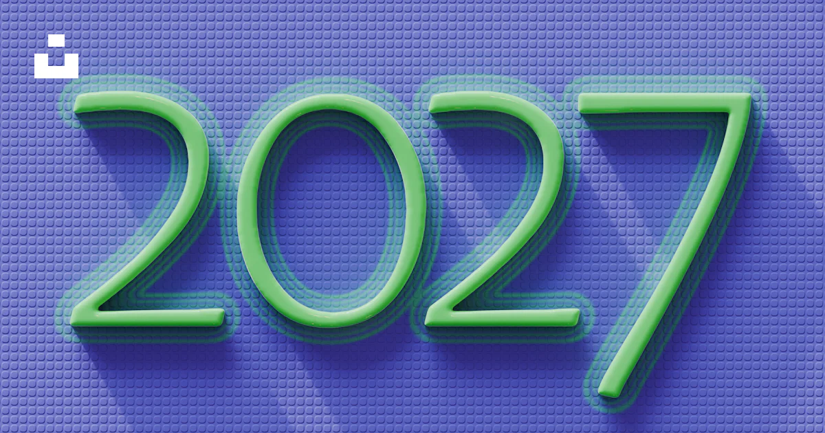 Normal Calendar Design Green 2027 numbers on purple background - Free Photo on Unsplash