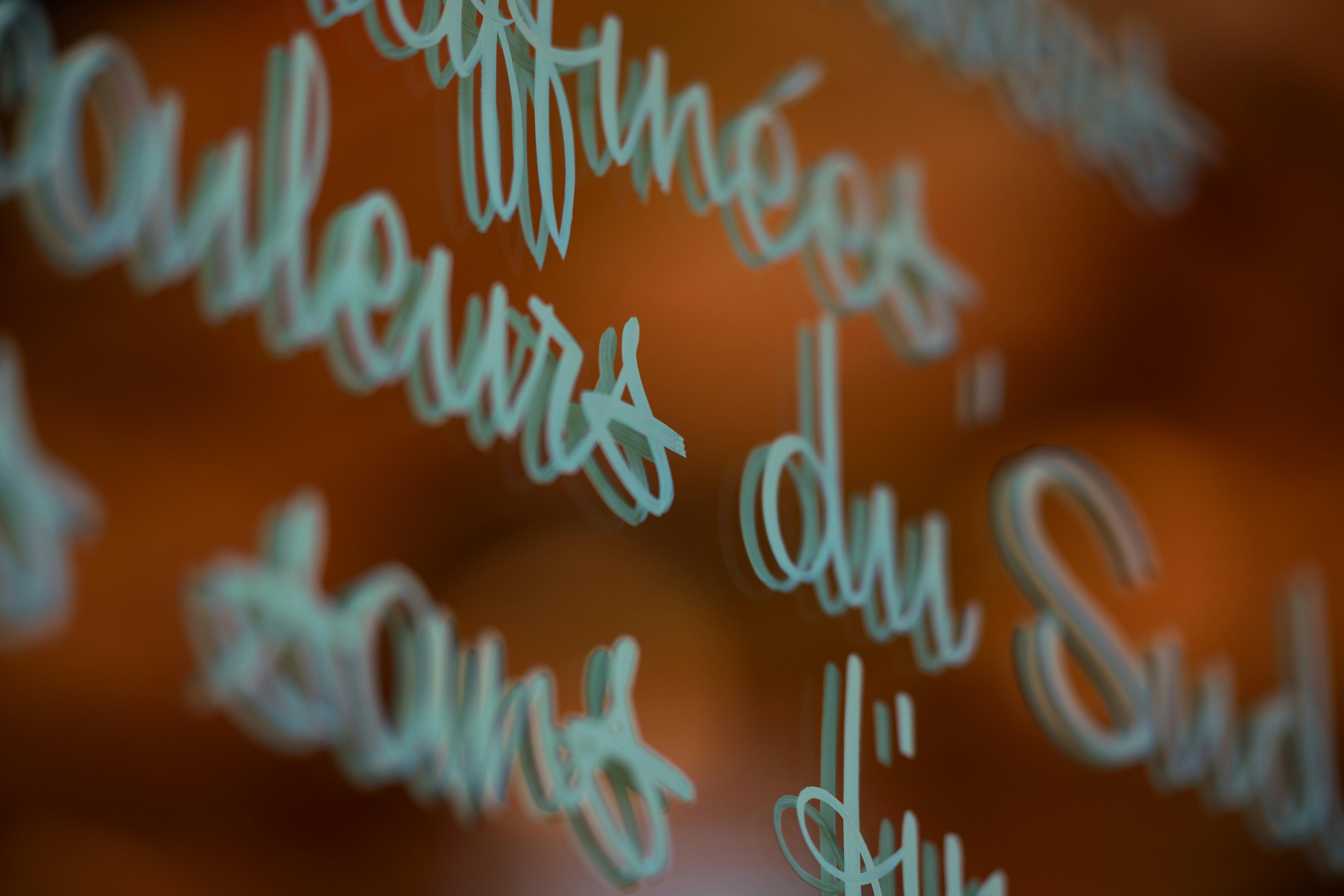 White cursive text on glass - Free Photo on Unsplash