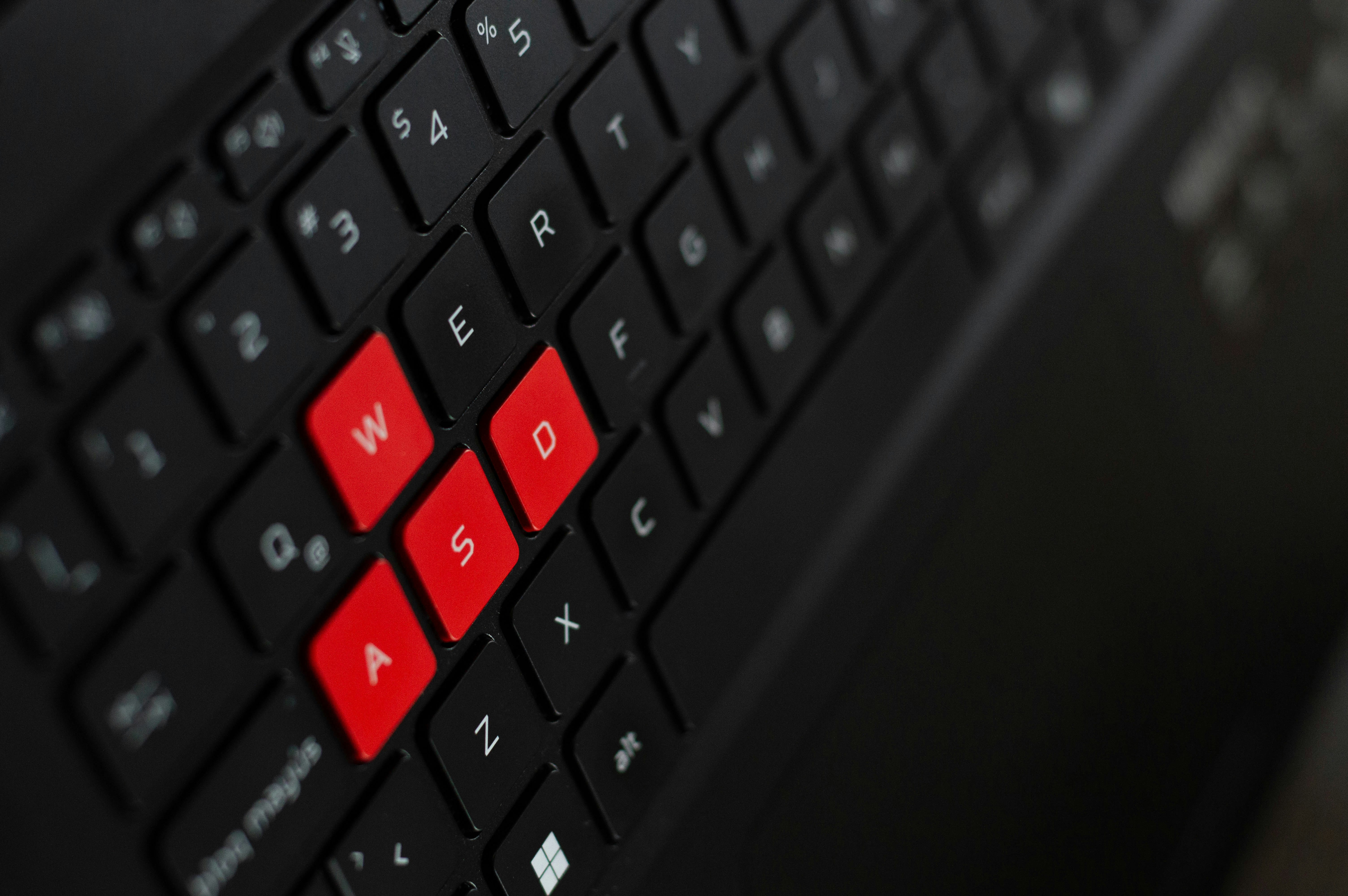 Laptop keyboard with red gaming keys - Free Photo on Unsplash