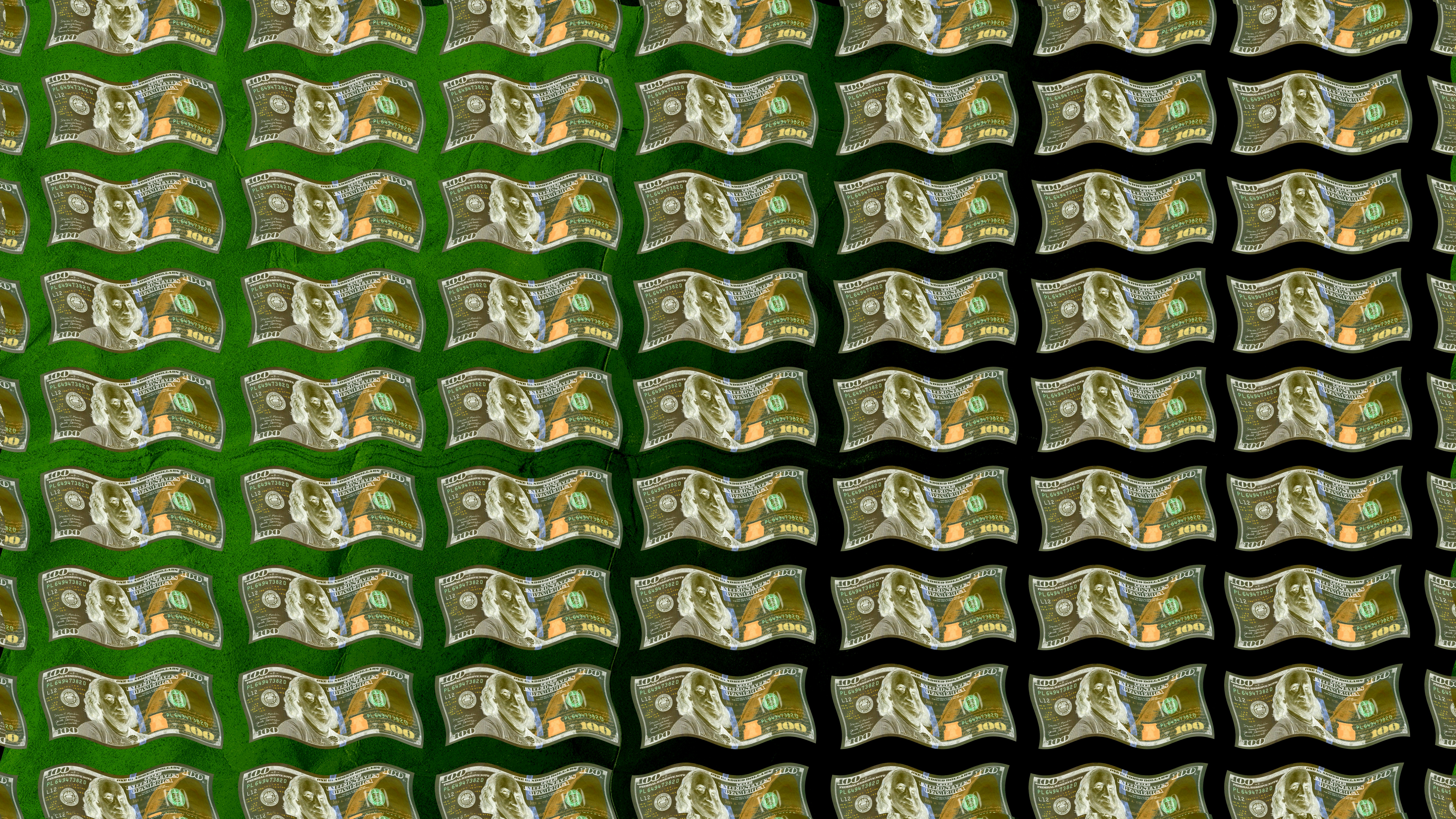 Wavy dollar bill pattern - Free Photo on Unsplash