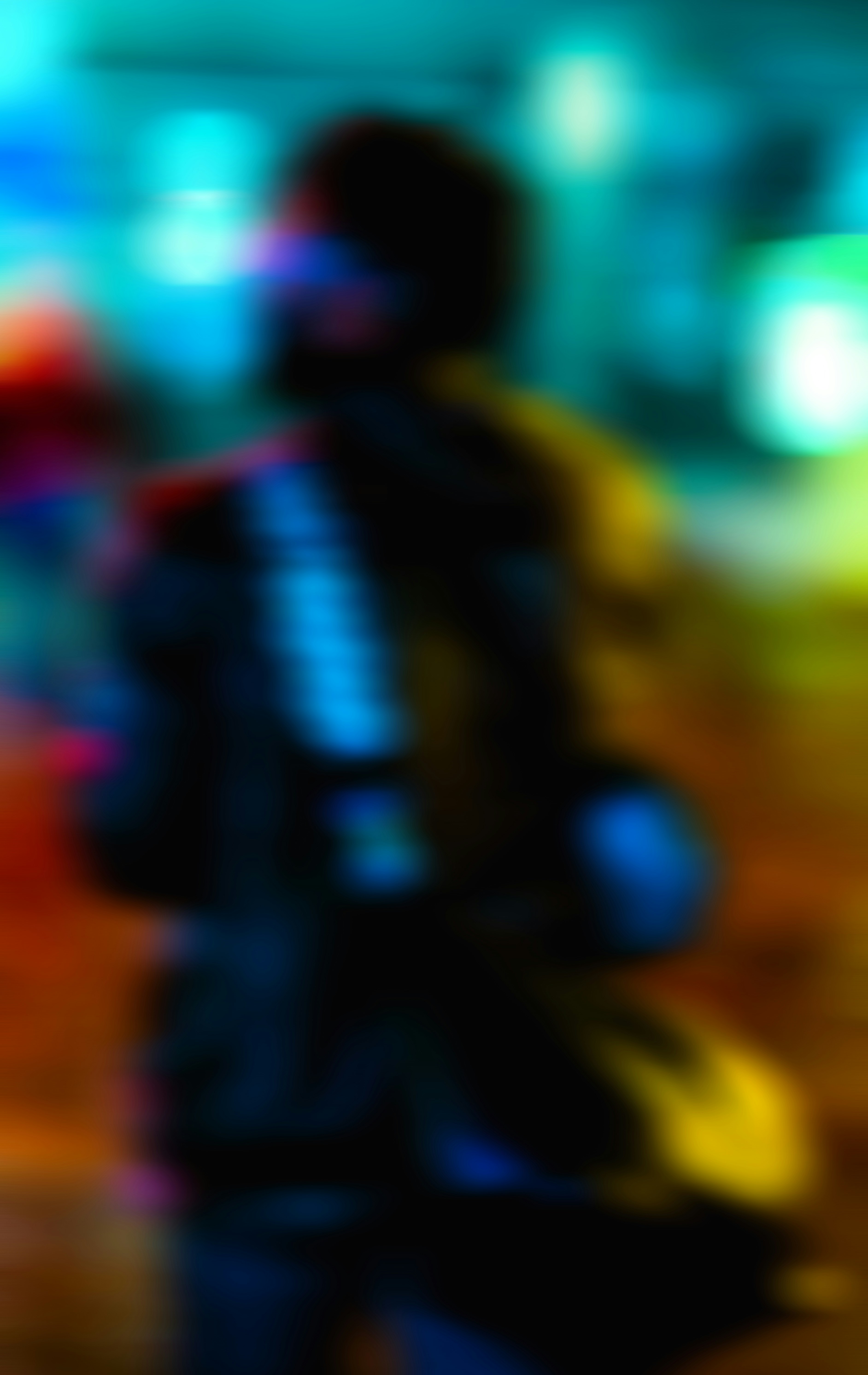 Person in silhouette against neon lights - Free Photo on Unsplash