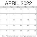 Avatar of user April 2022 Calendar